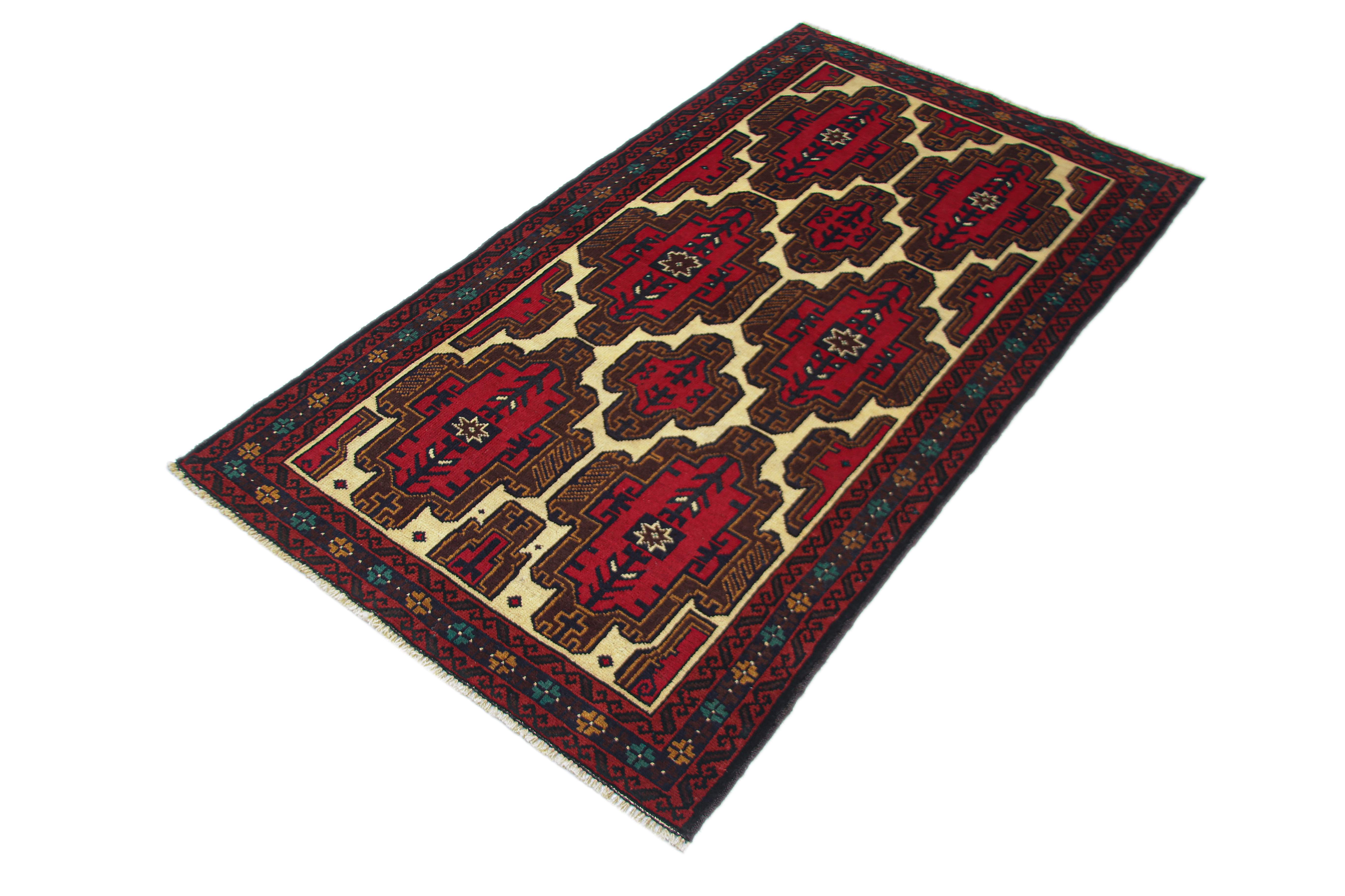 Handmade Adraskan Baluchi Afghan Rug