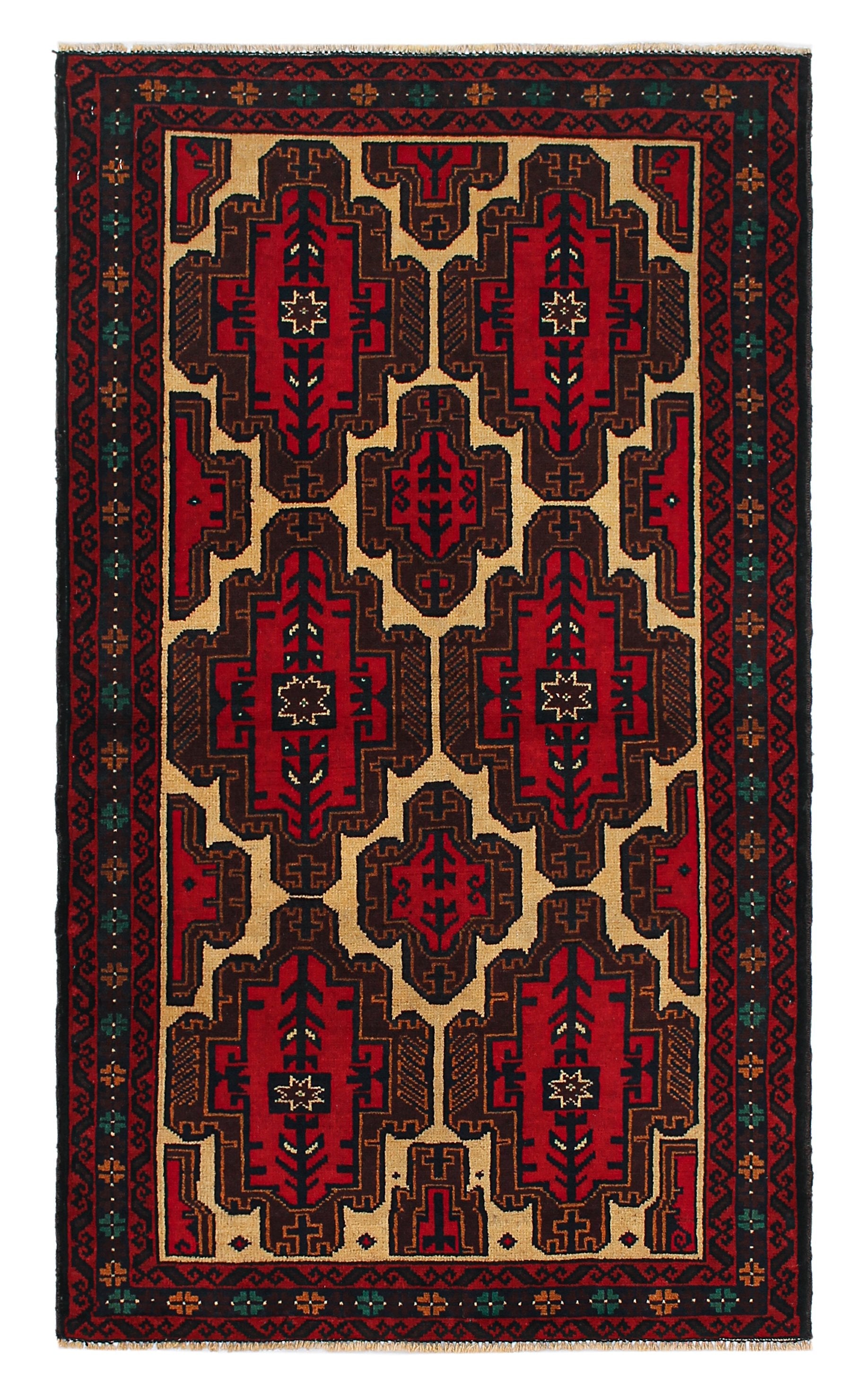 Handmade Adraskan Baluchi Afghan Rug