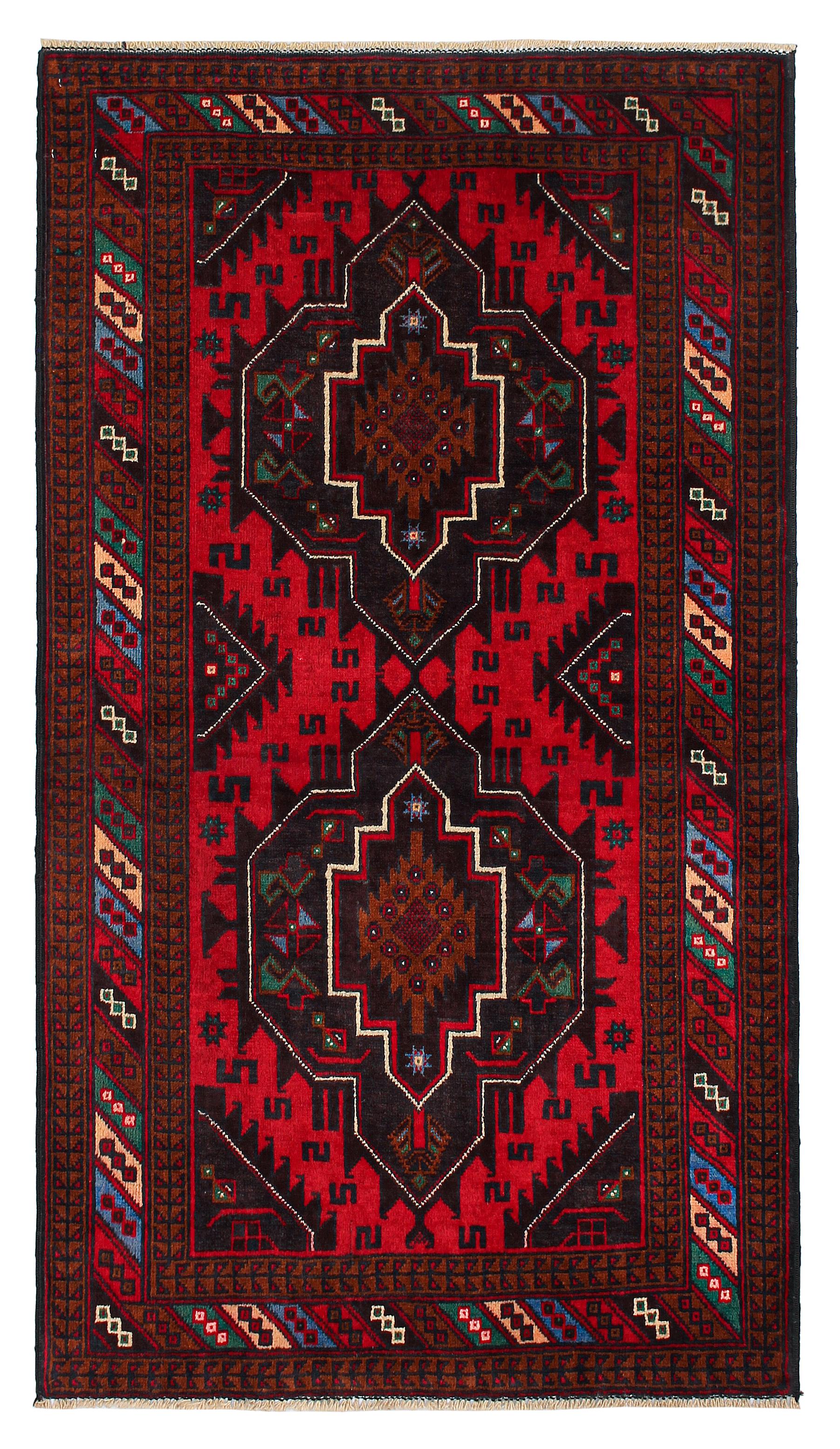 Handmade Adraskan Baluchi Afghan Rug