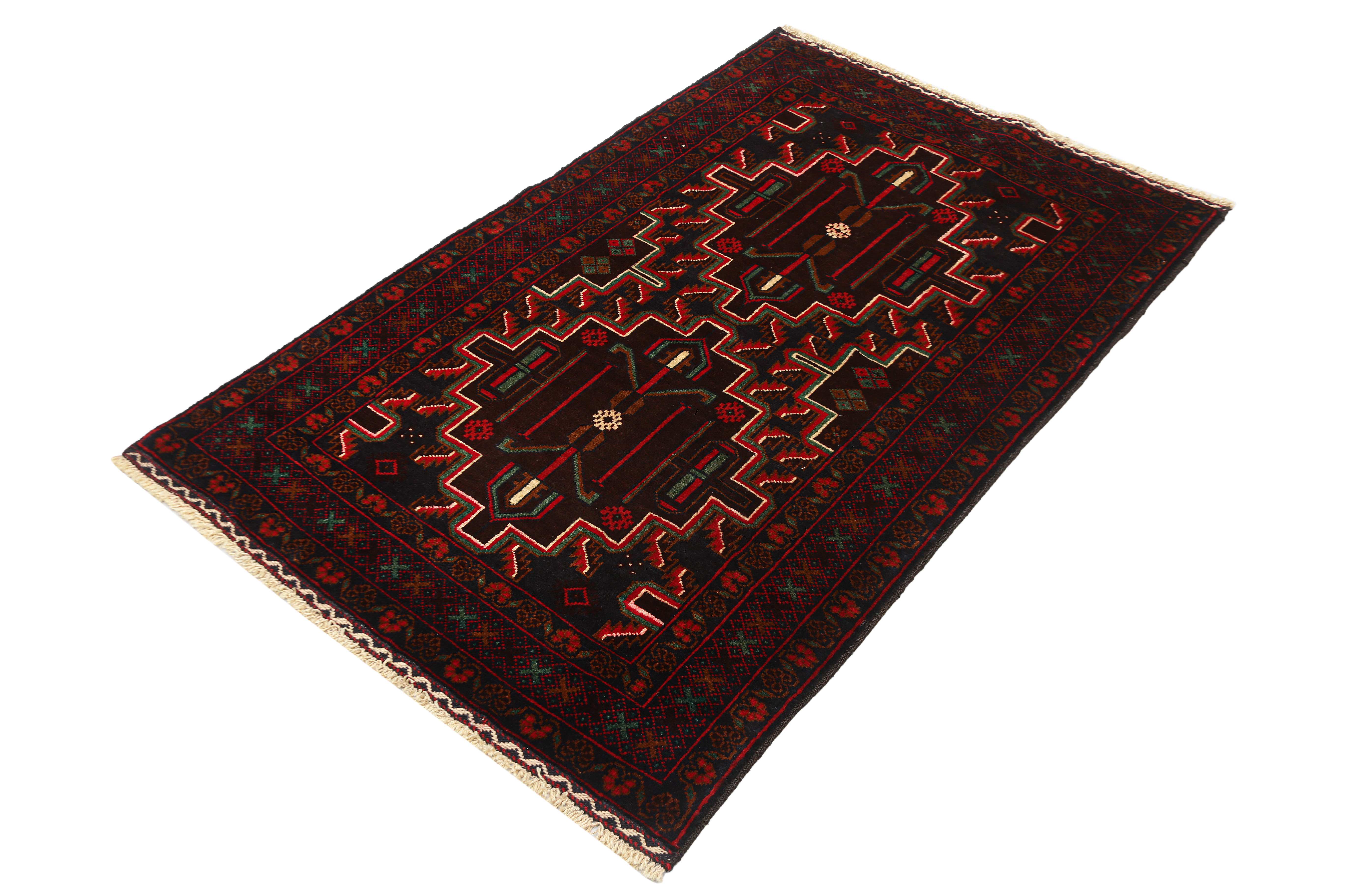 Handmade Adraskan Baluchi Afghan Rug