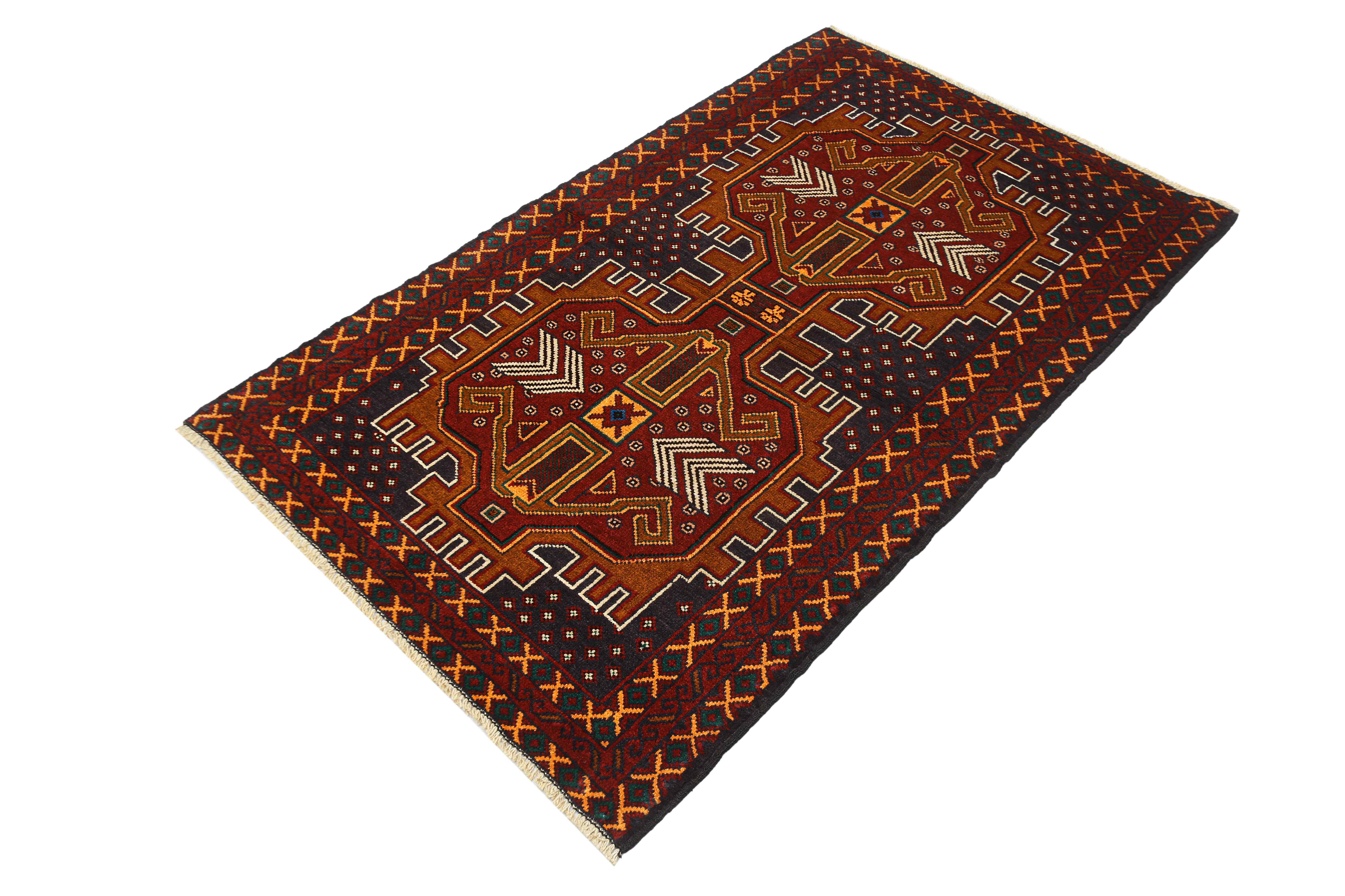 Handmade Adraskan Baluchi Afghan Rug