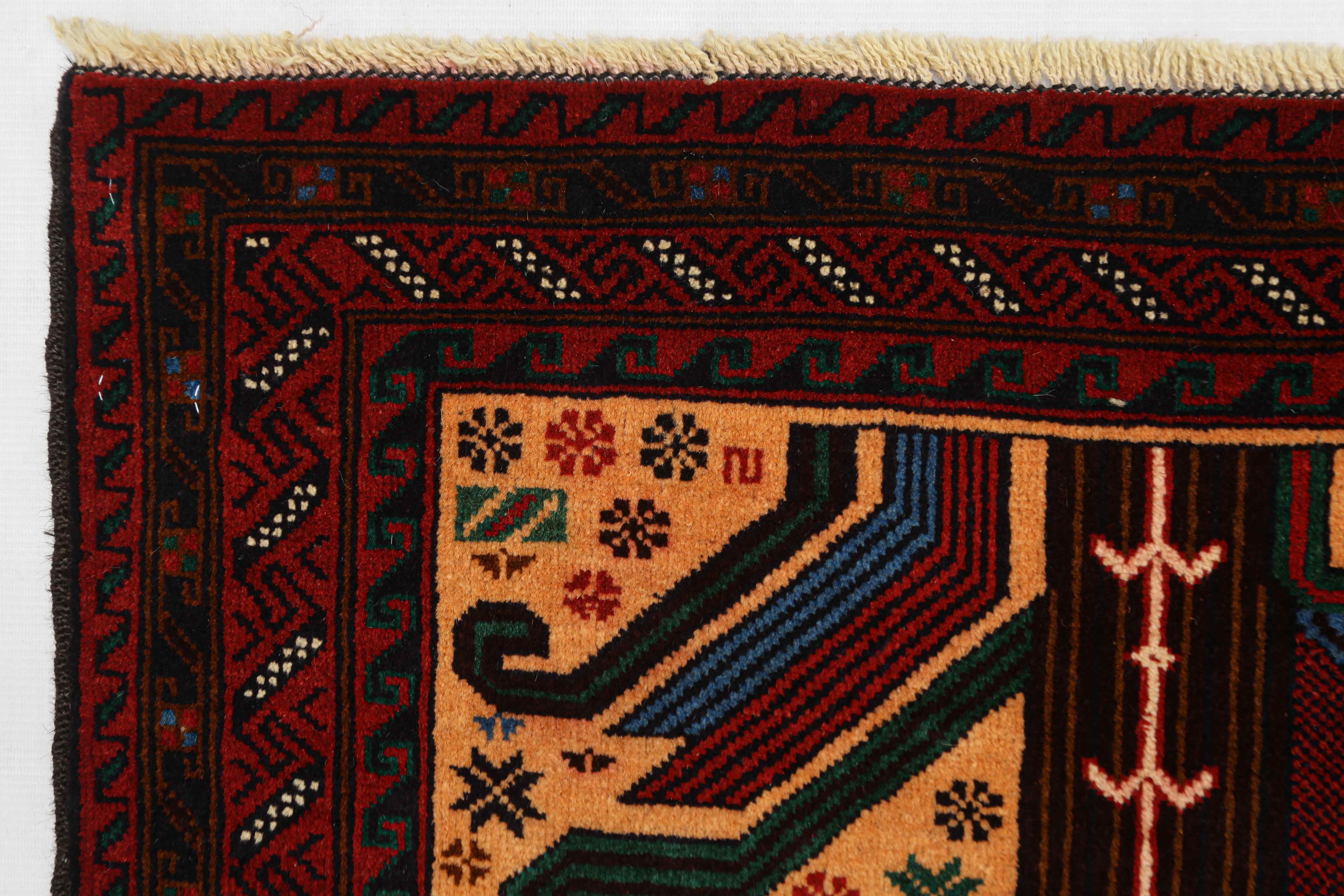 Handmade Adraskan Baluchi Afghan Rug