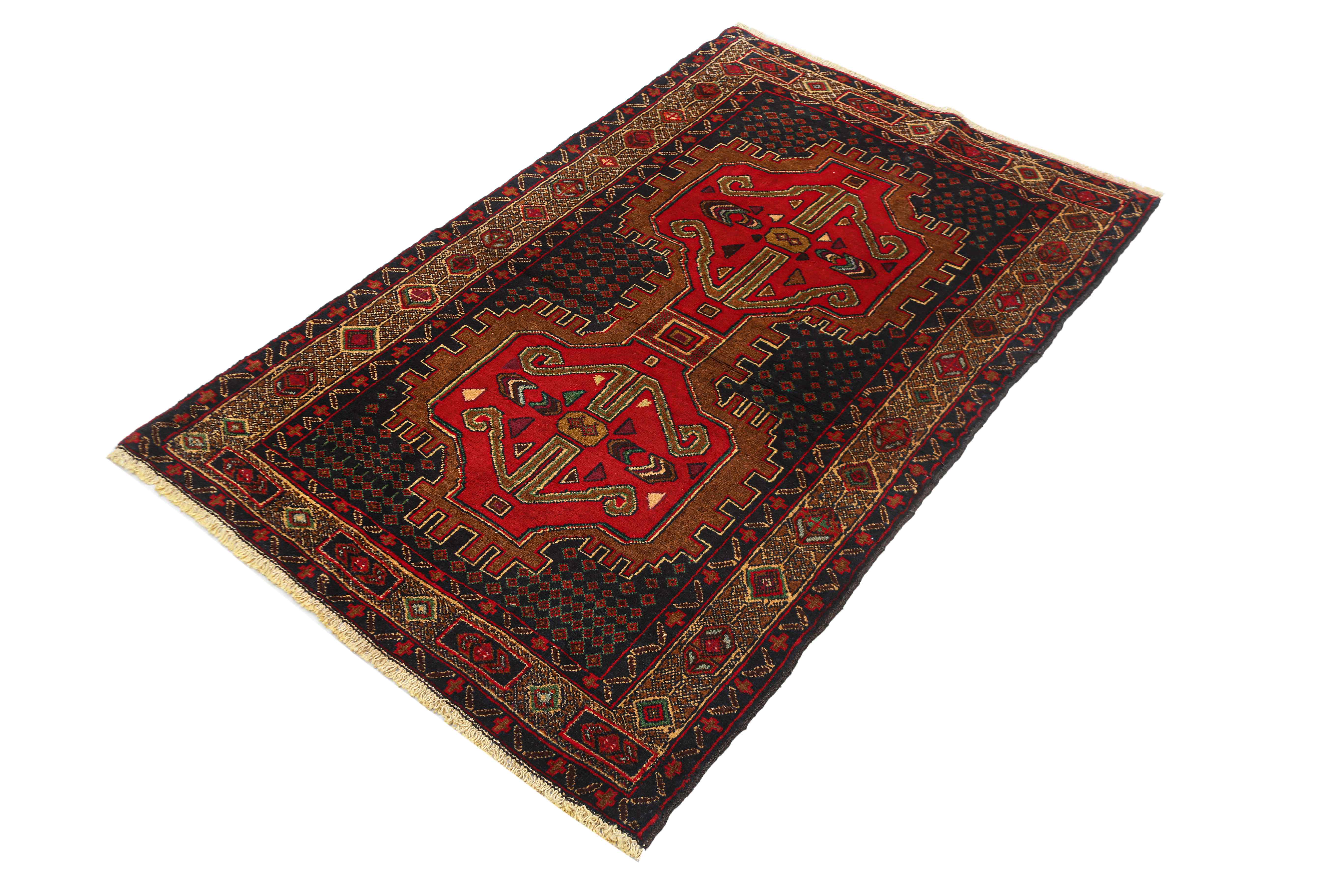 Handmade Adraskan Baluchi Afghan Rug