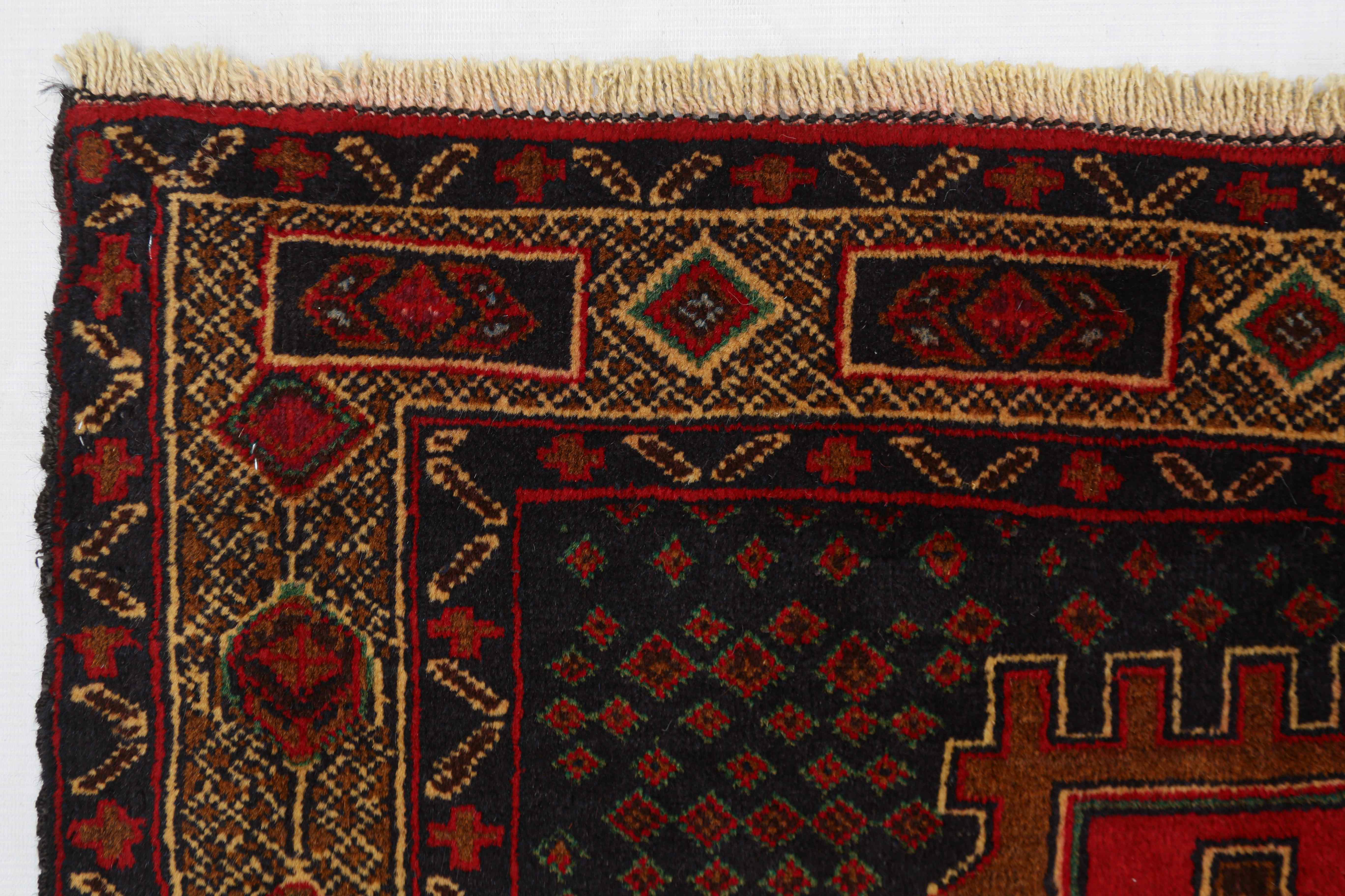 Handmade Adraskan Baluchi Afghan Rug