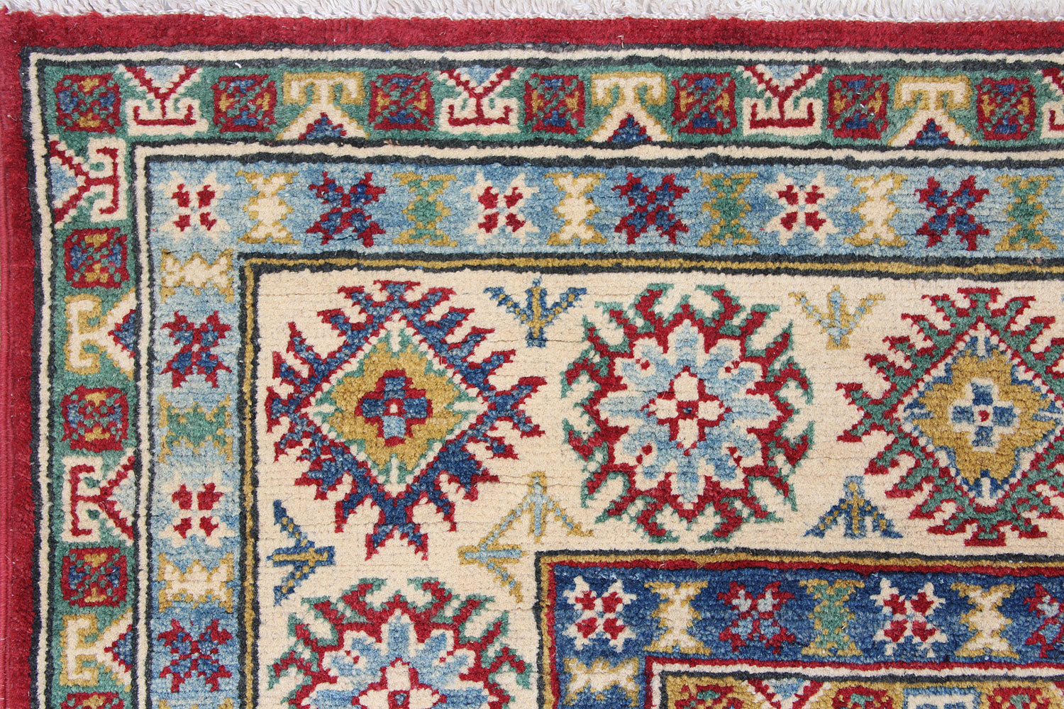 6' x 9' Red Handmade KAZAK Rug Rectangular