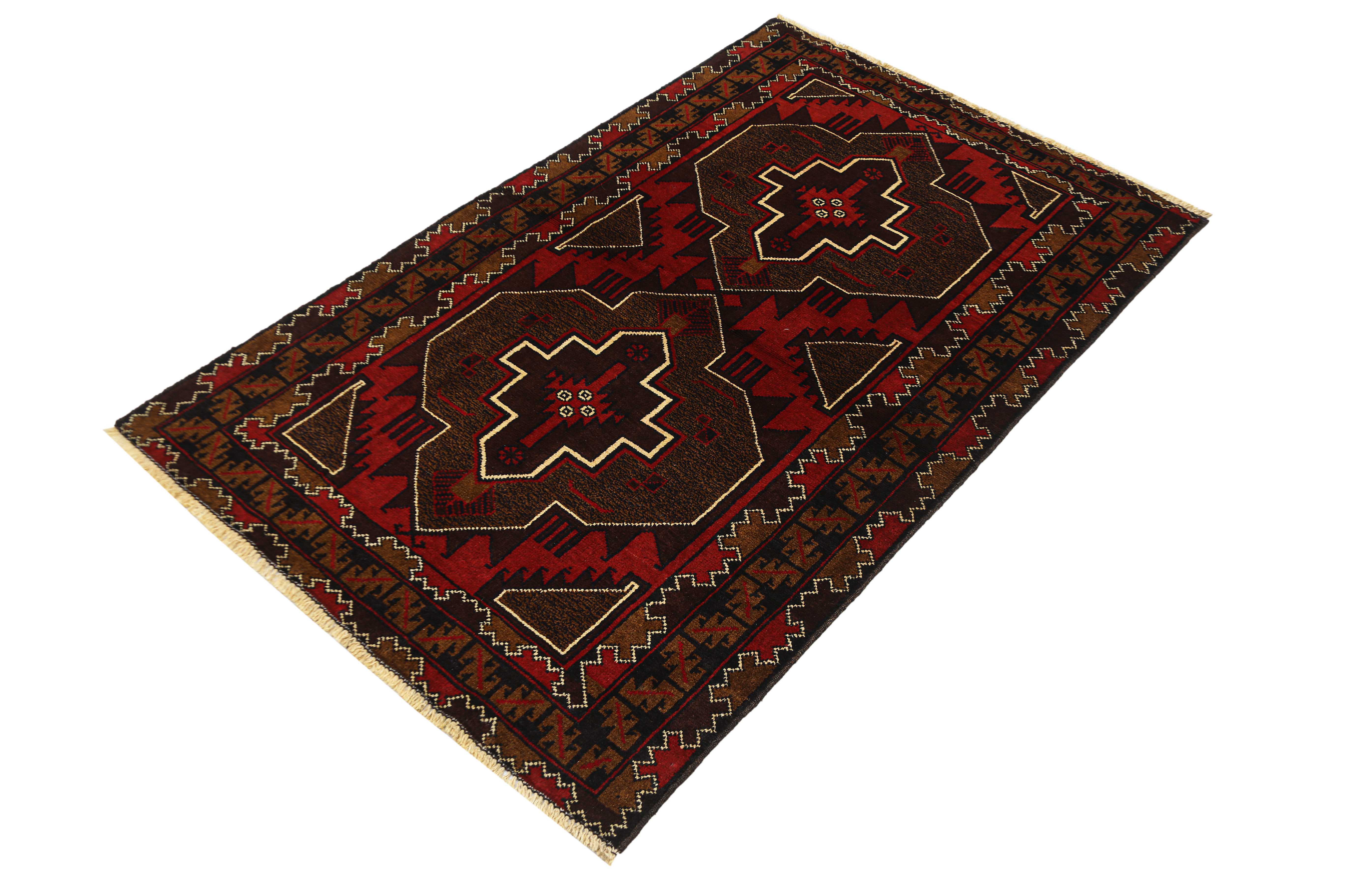 Handmade Adraskan Baluchi Afghan Rug