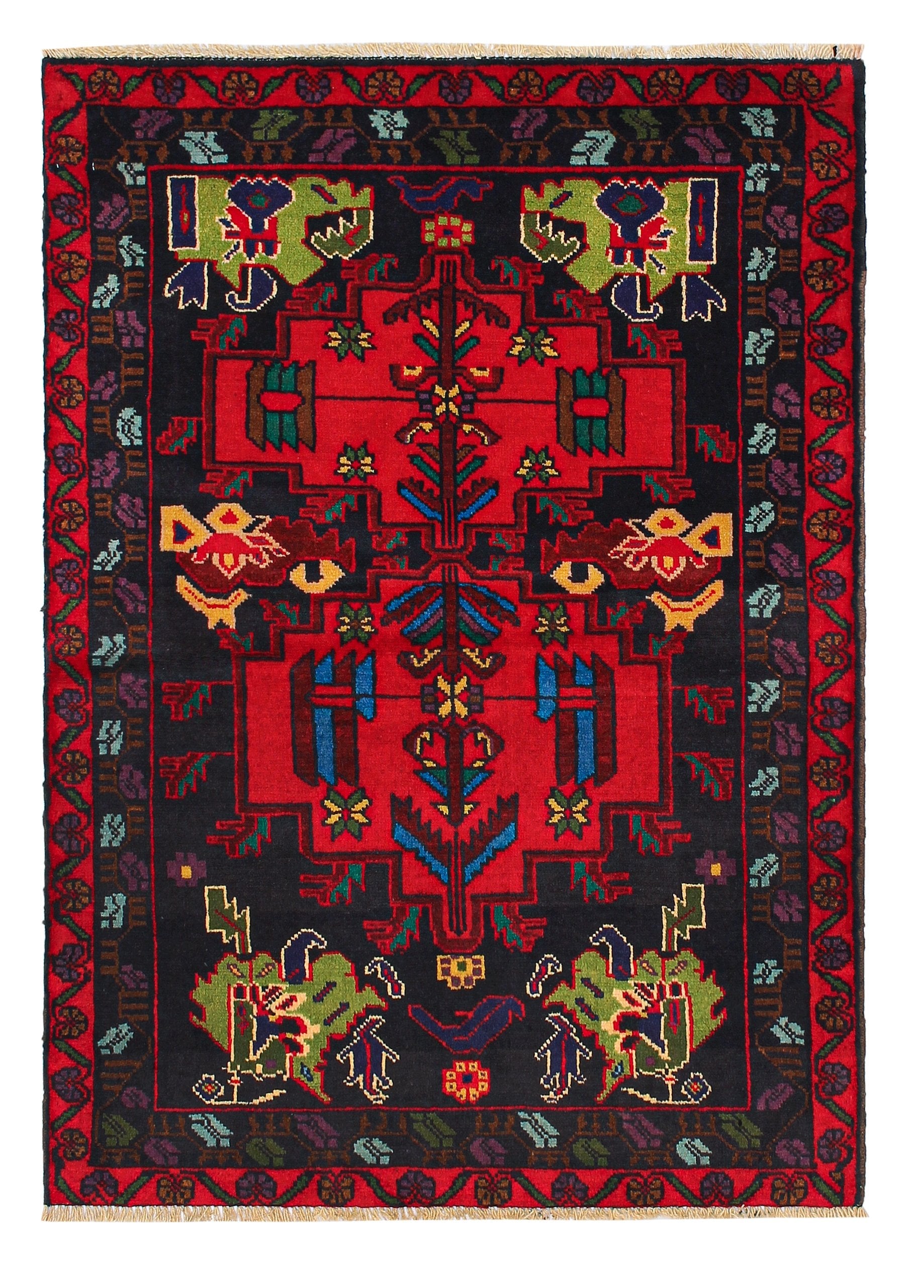 Handmade Adraskan Baluchi Afghan Rug