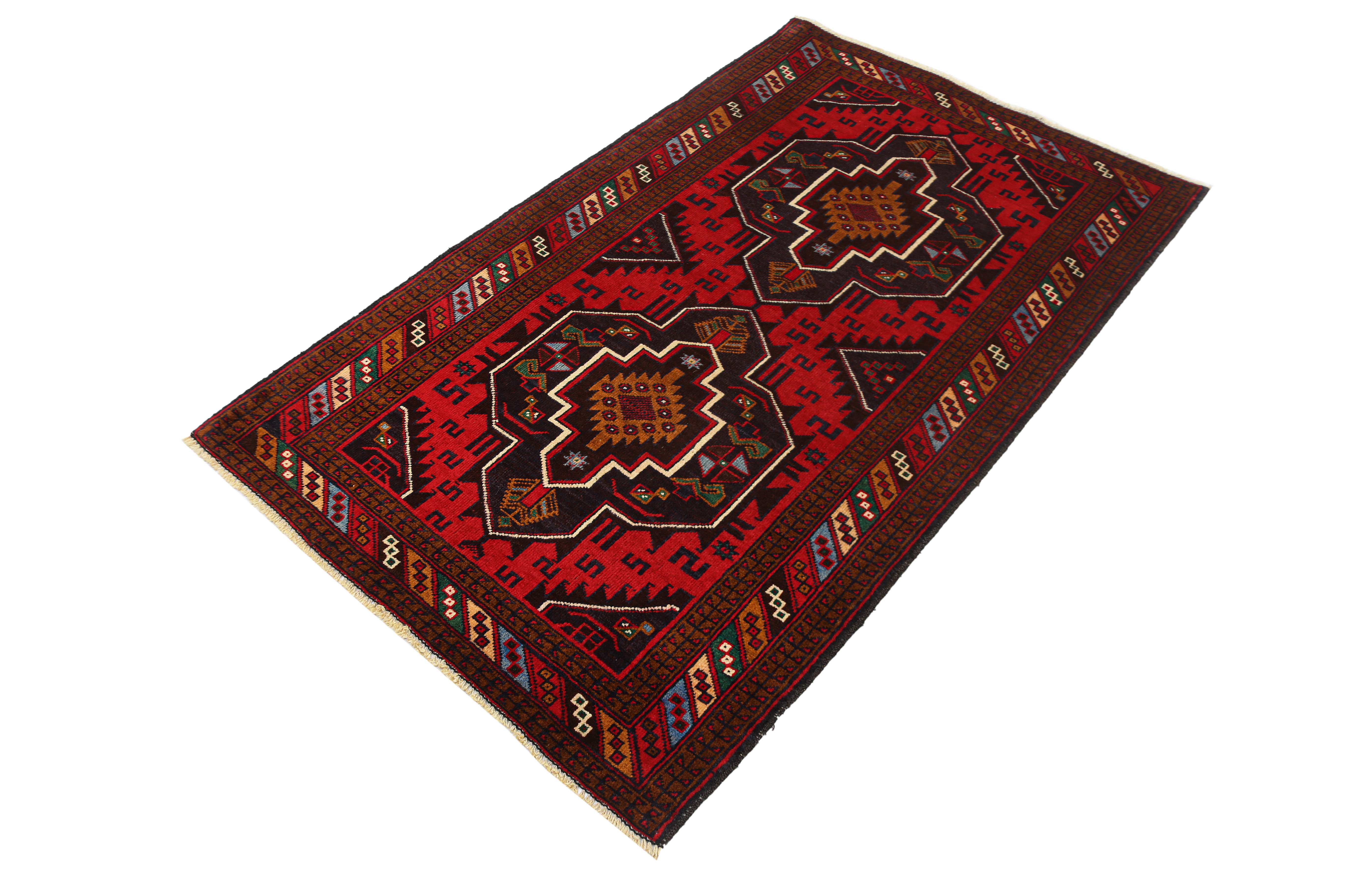 Handmade Adraskan Baluchi Afghan Rug
