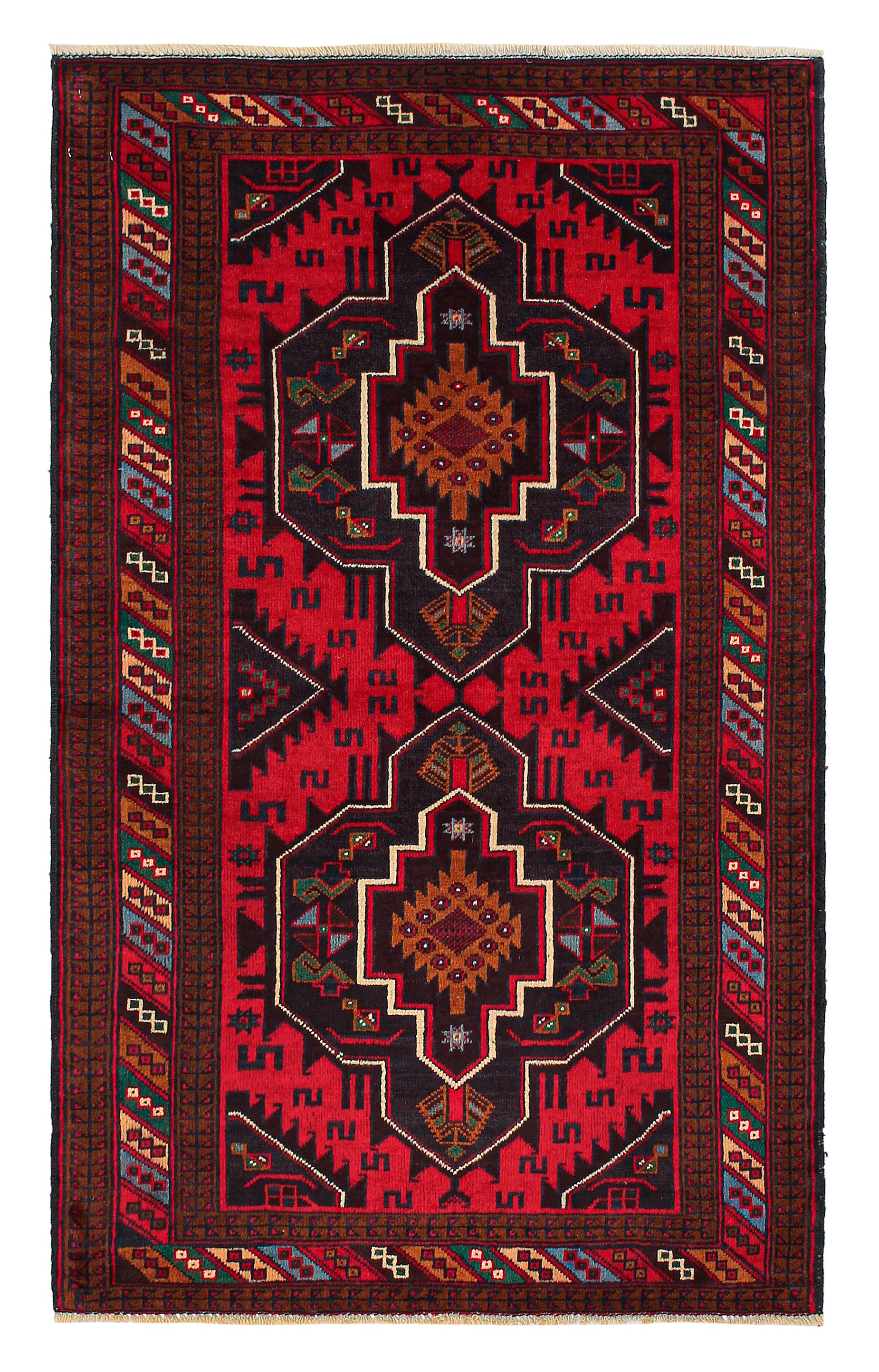 Handmade Adraskan Baluchi Afghan Rug