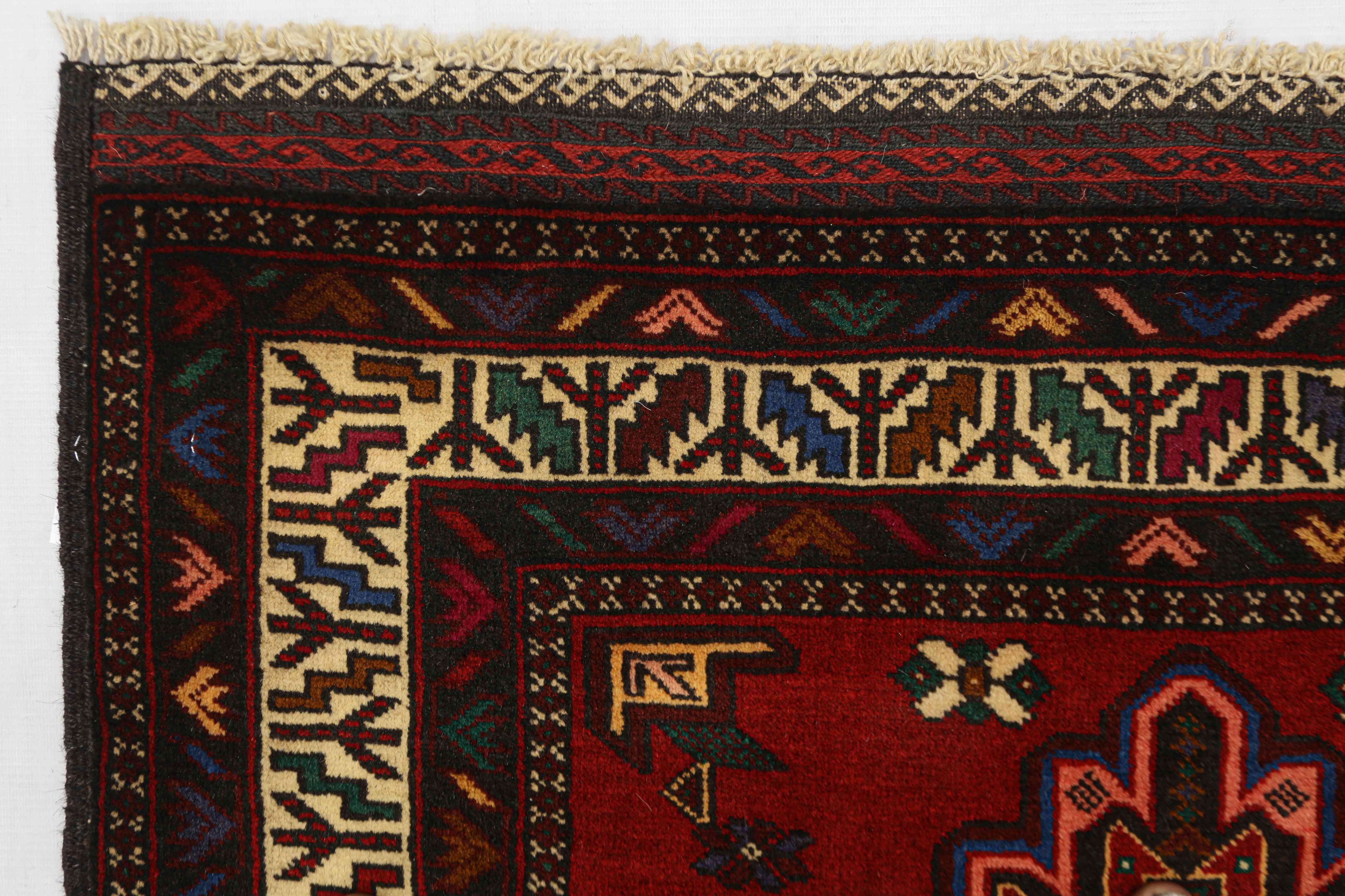 Handmade Adraskan Baluchi Afghan Rug