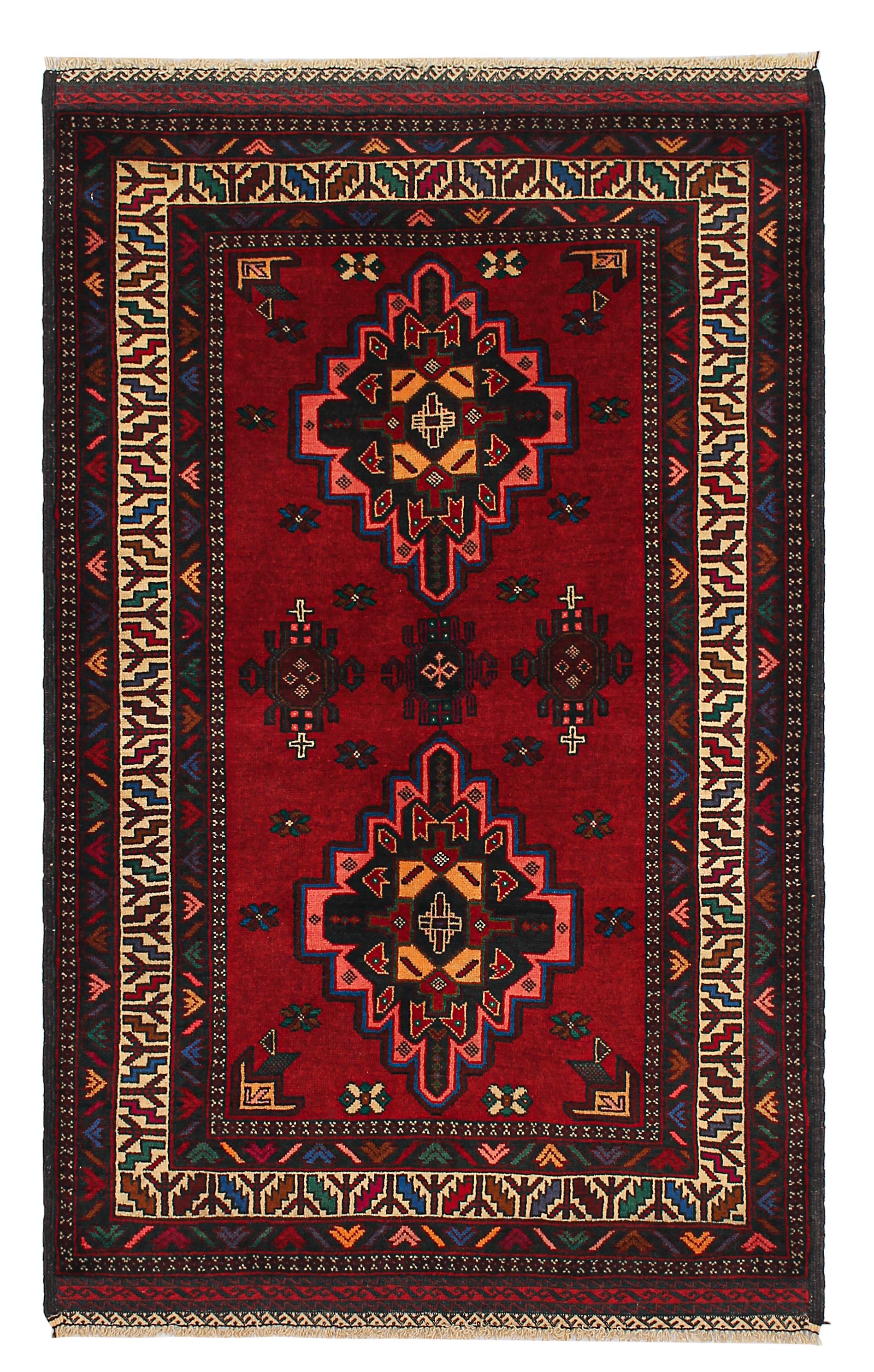 Handmade Adraskan Baluchi Afghan Rug