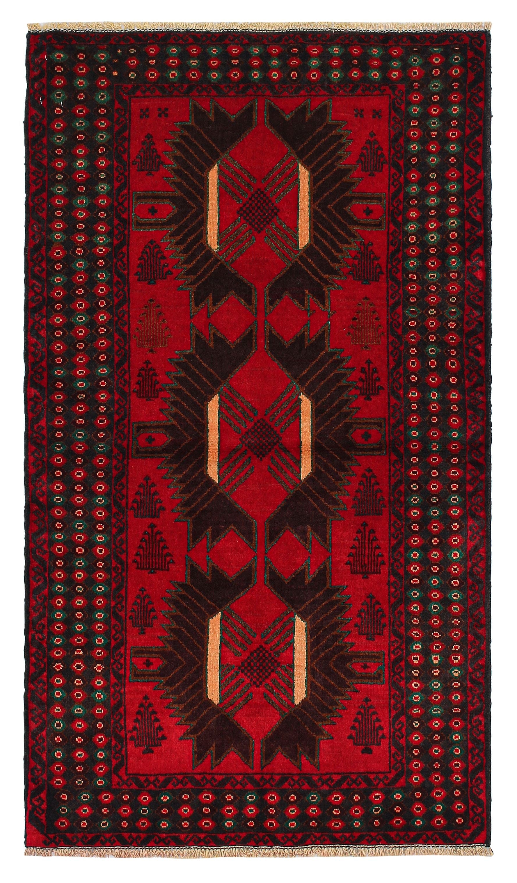 Handmade Adraskan Baluchi Afghan Rug