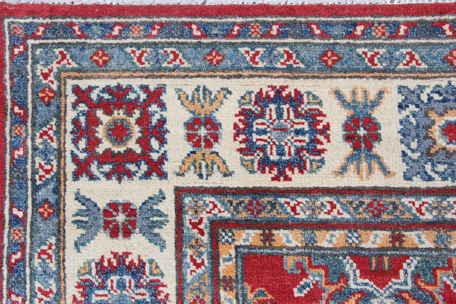 5' X 7' Red Handmade KAZAK Rug Rectangular