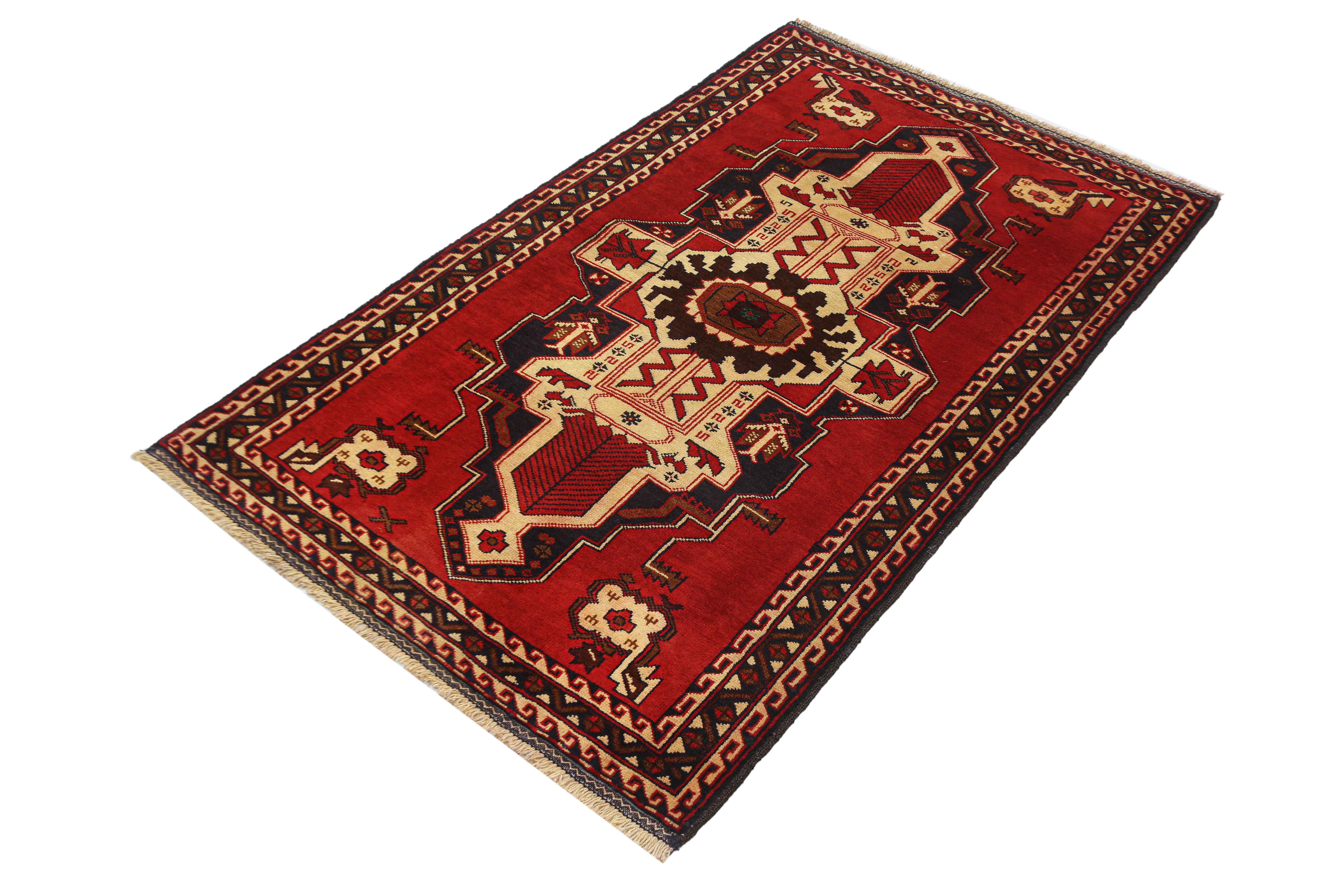 Handmade Adraskan Baluchi Afghan Rug