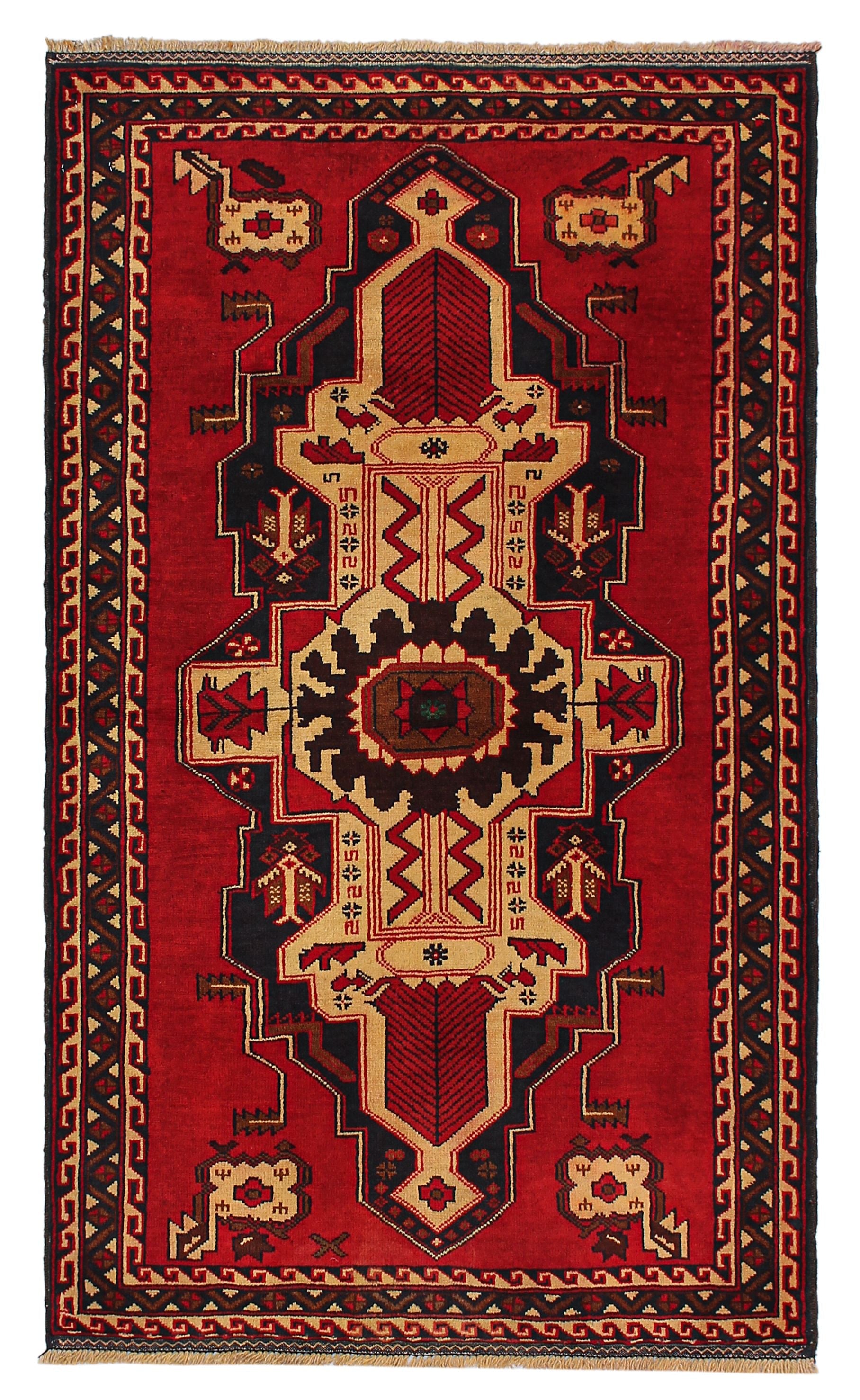 Handmade Adraskan Baluchi Afghan Rug