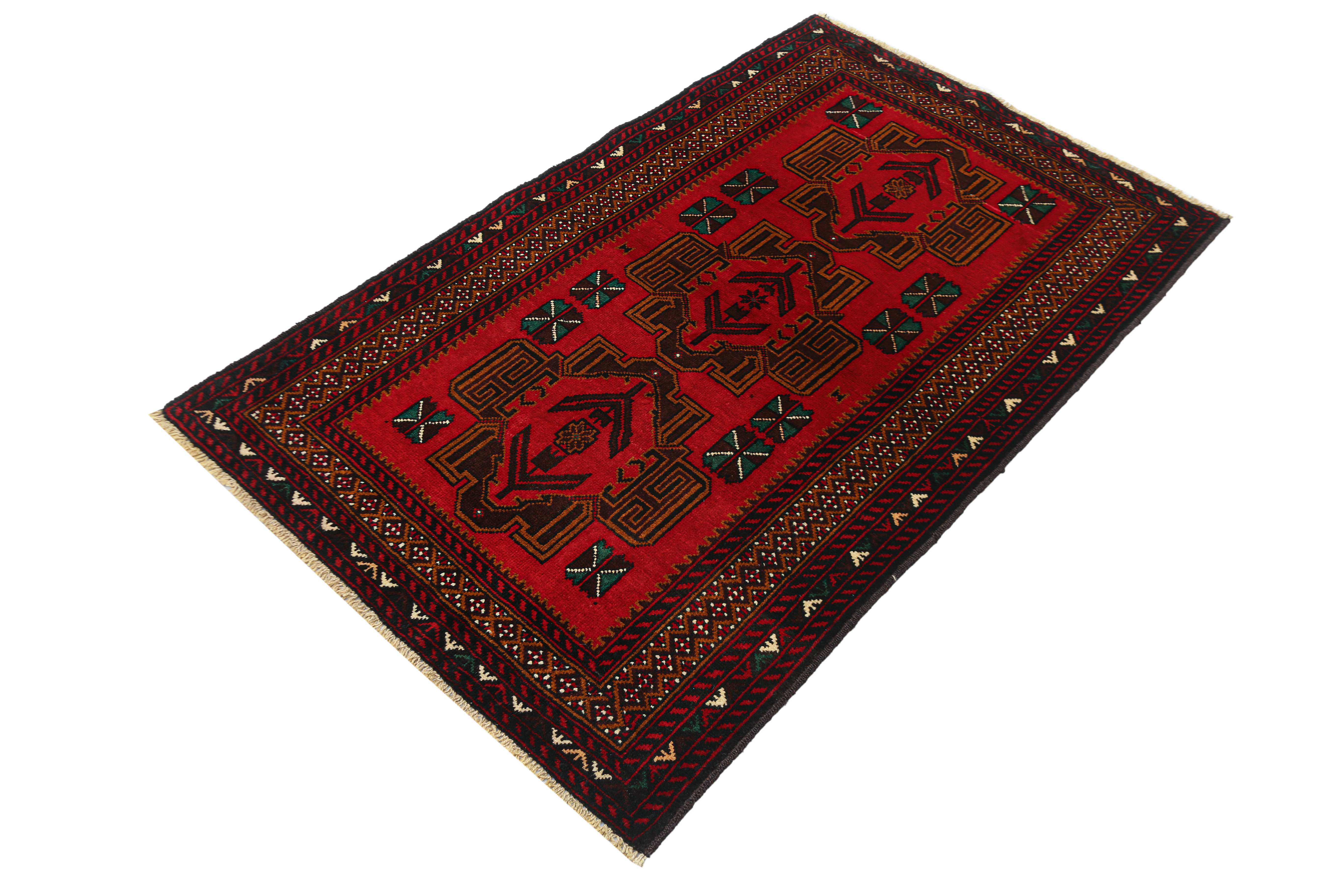 Handmade Adraskan Baluchi Afghan Rug