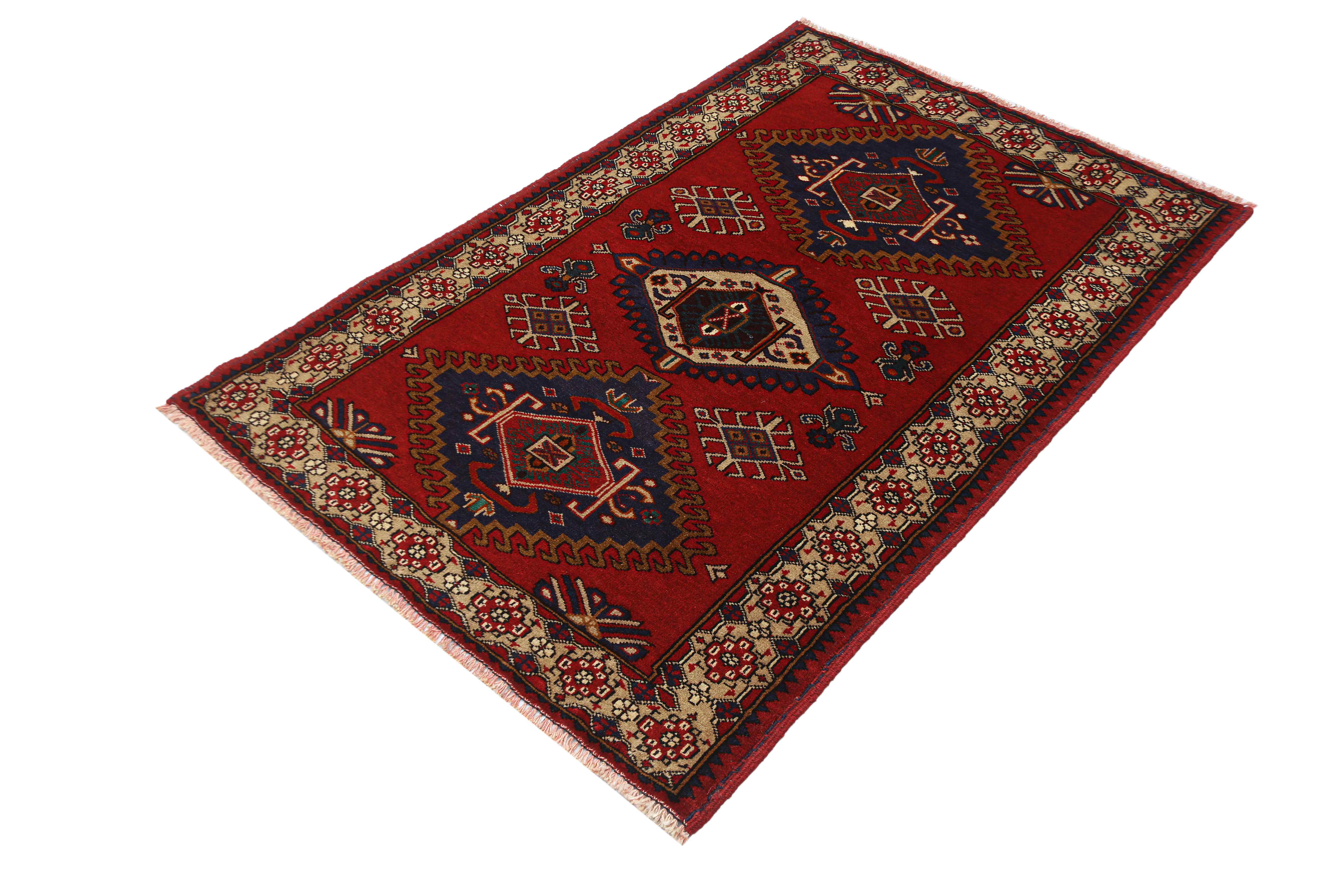 Handmade Adraskan Baluchi Afghan Rug