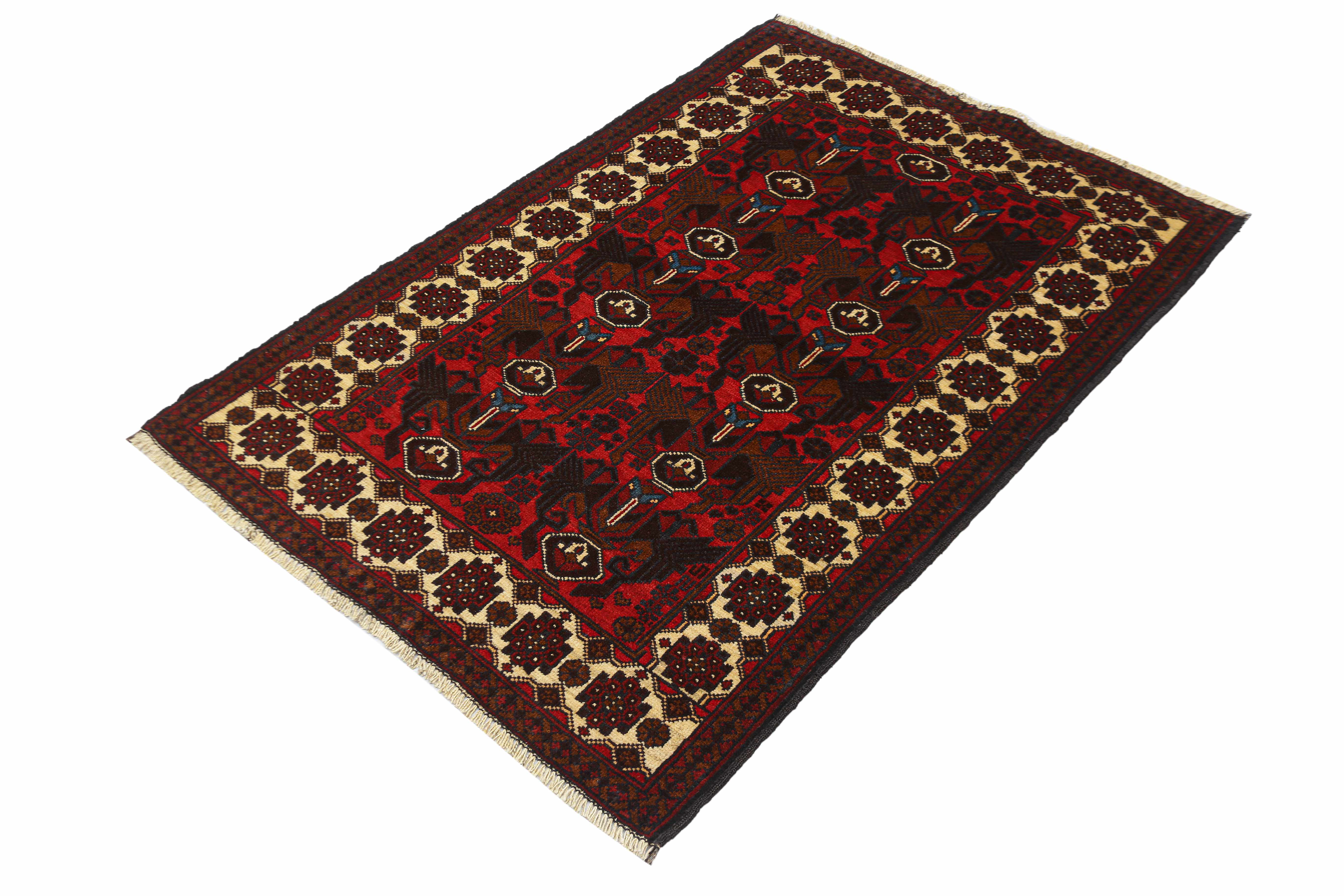 Handmade Adraskan Baluchi Afghan Rug