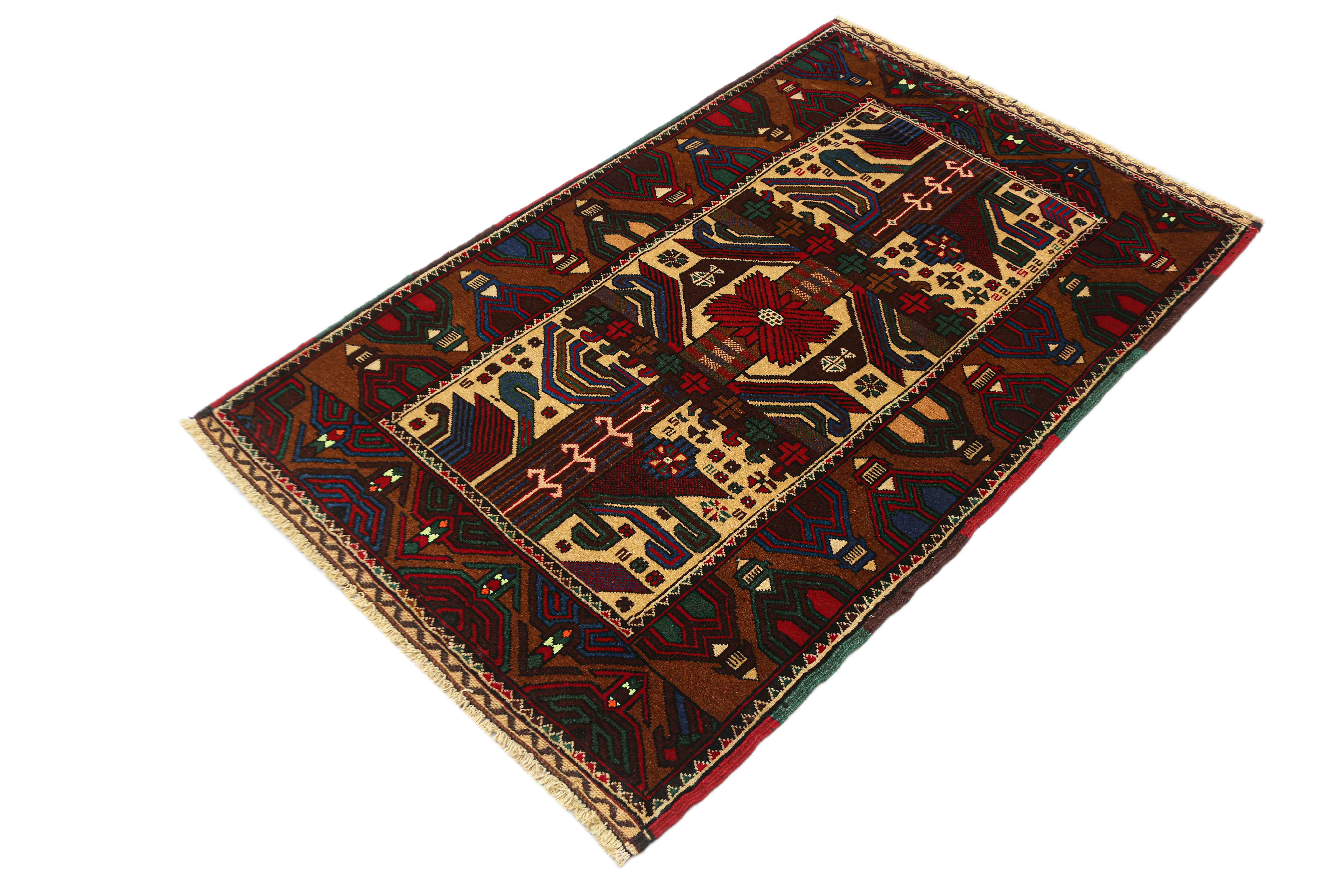 Handmade Adraskan Baluchi Afghan Rug