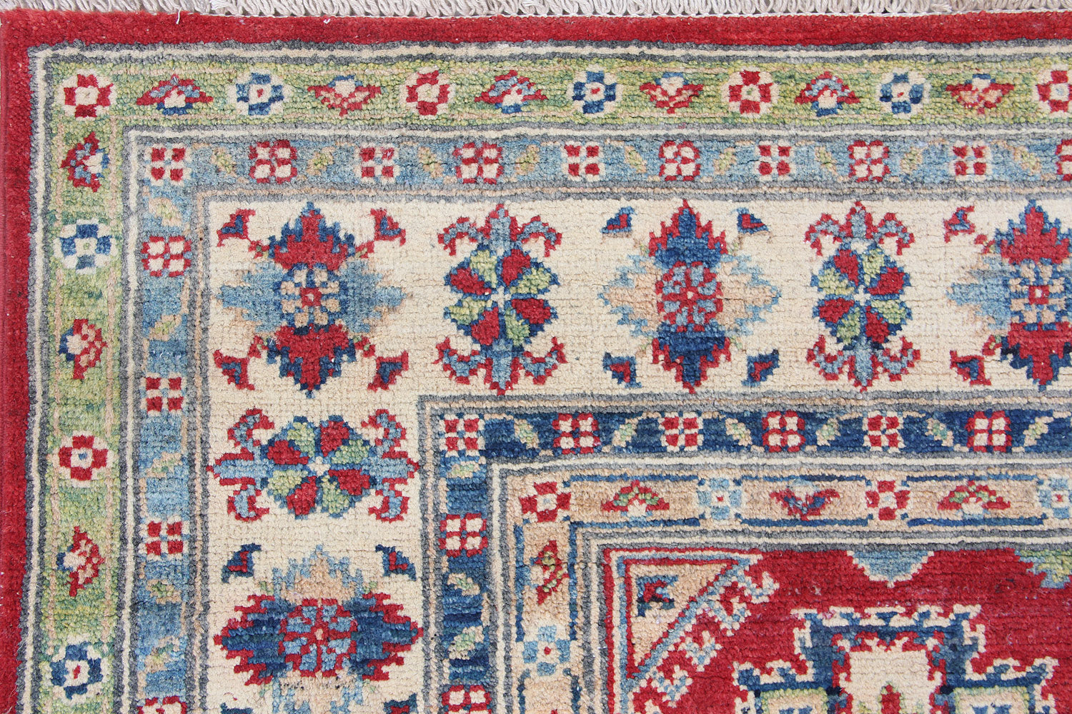 5' X 7' Red Handmade KAZAK Rug Rectangular