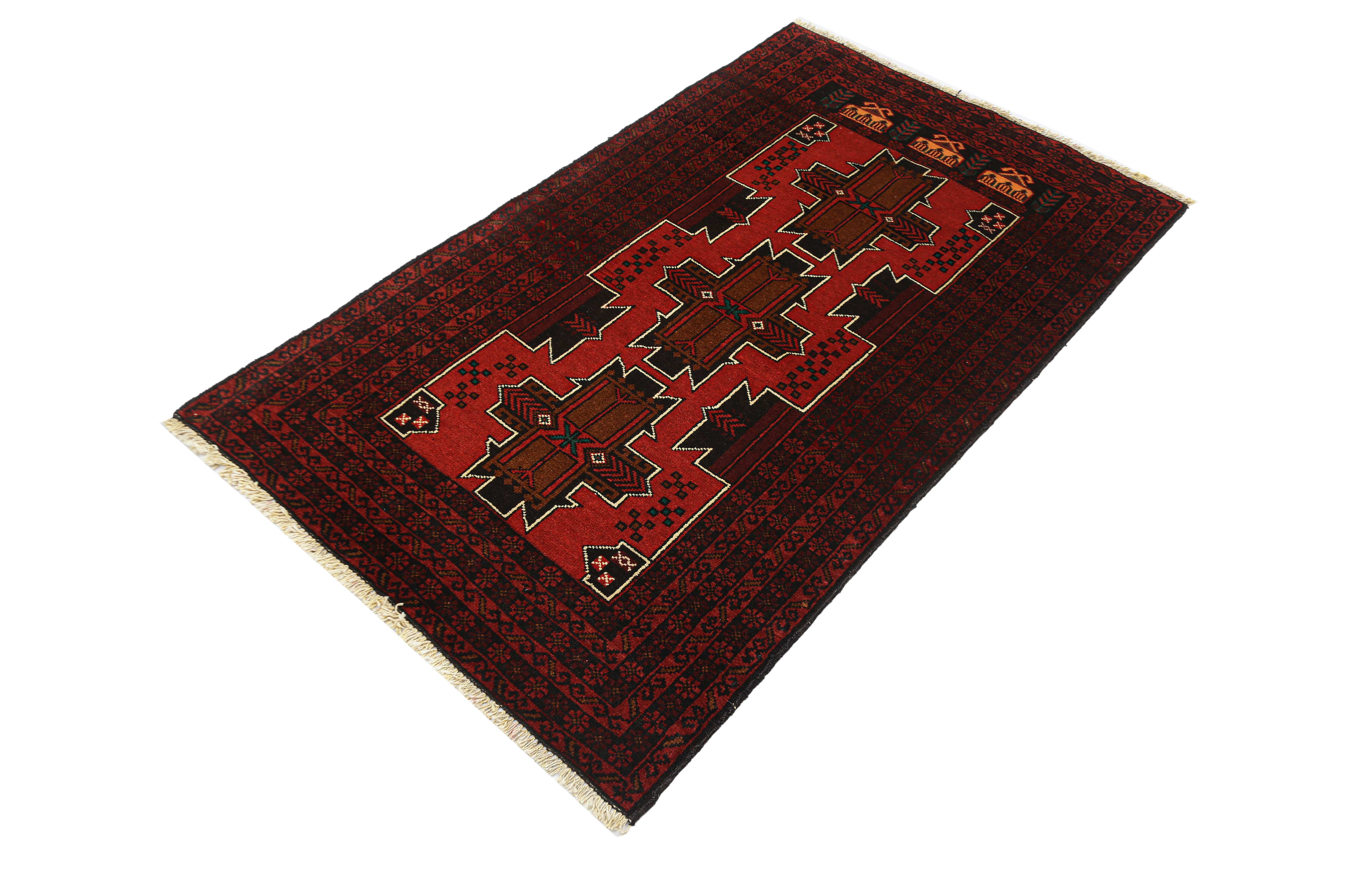 Handmade Adraskan Baluchi Afghan Rug