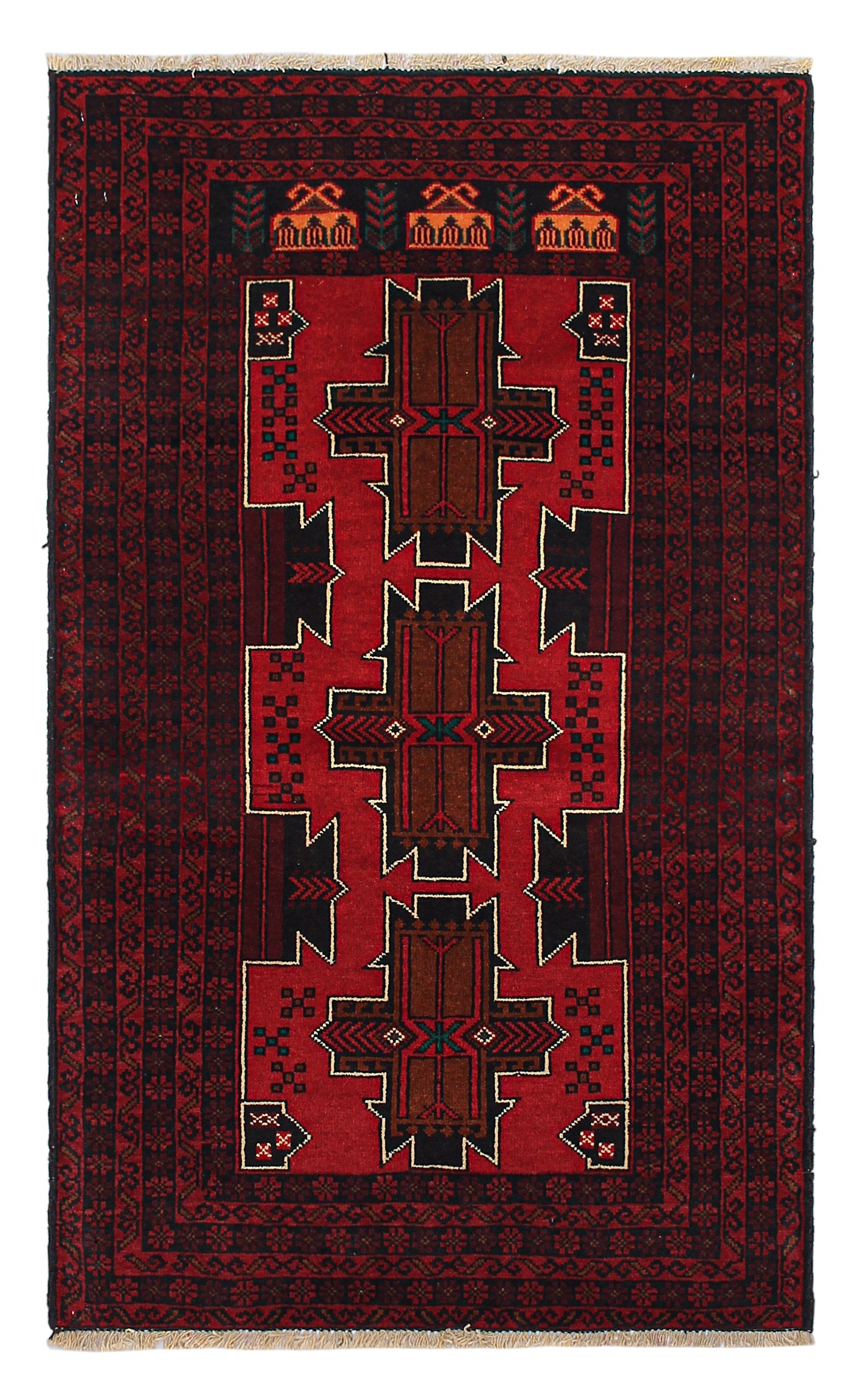 Handmade Adraskan Baluchi Afghan Rug