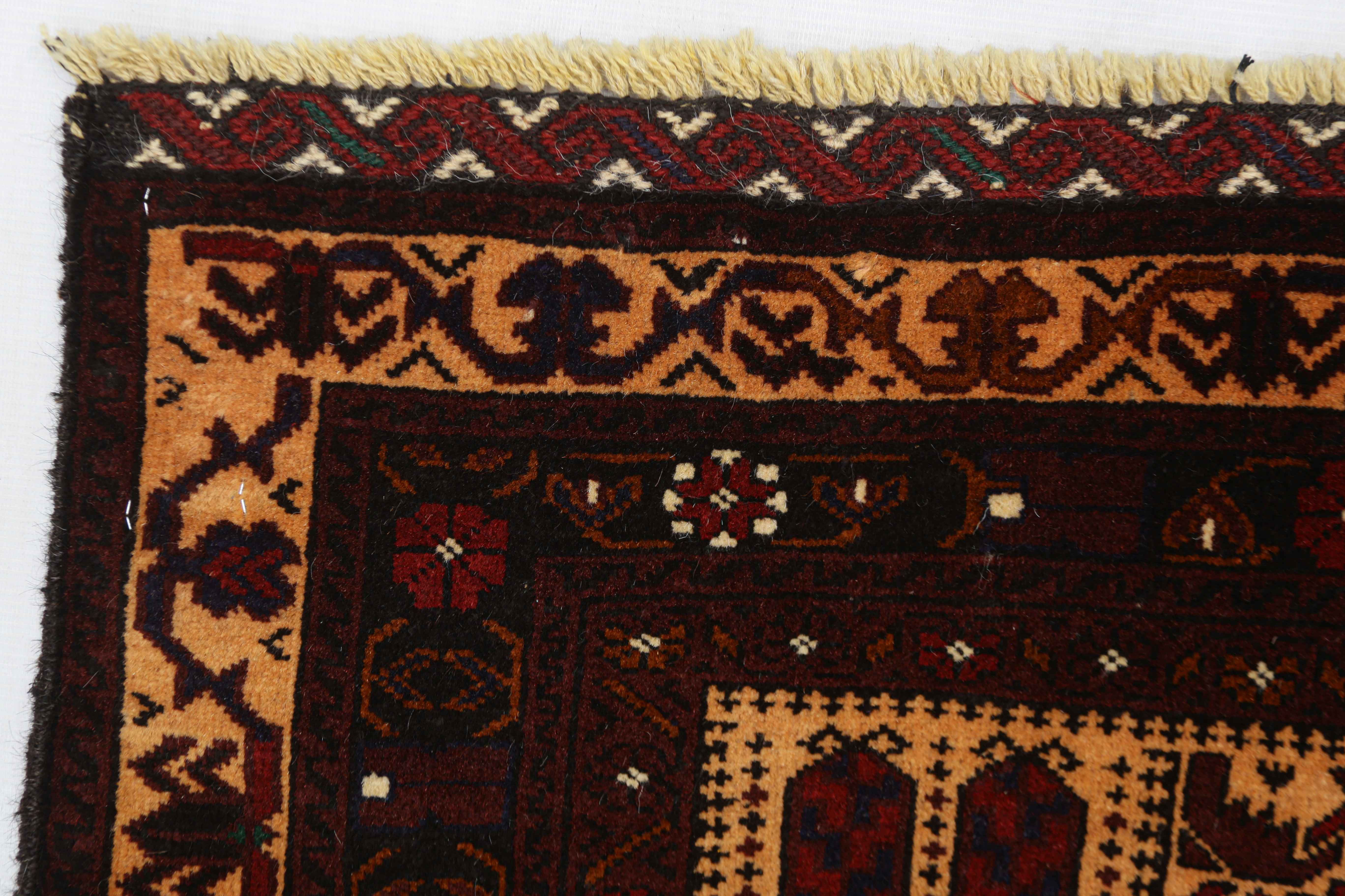 3' x 5' Ivory Handmade Adraskan Baluchi Afghan Rug Rectangular