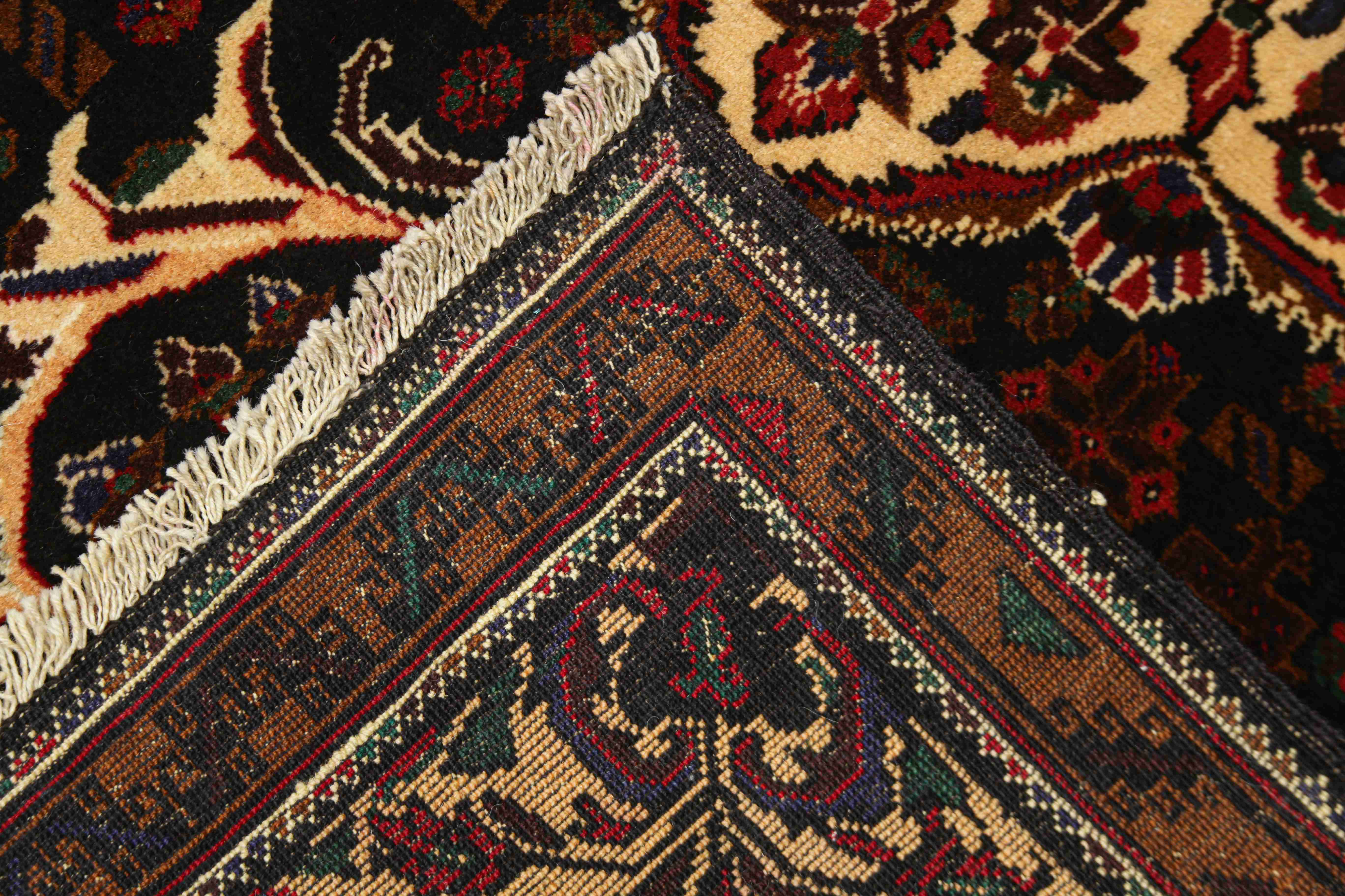3' X 5' Black Handmade Adraskan Baluchi Afghan Rug Rectangular