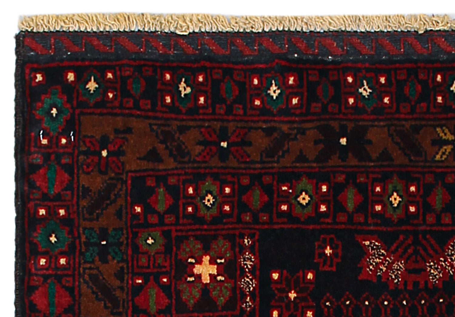 3' x 5' Blue Handmade Adraskan Baluchi Afghan Rug Rectangular
