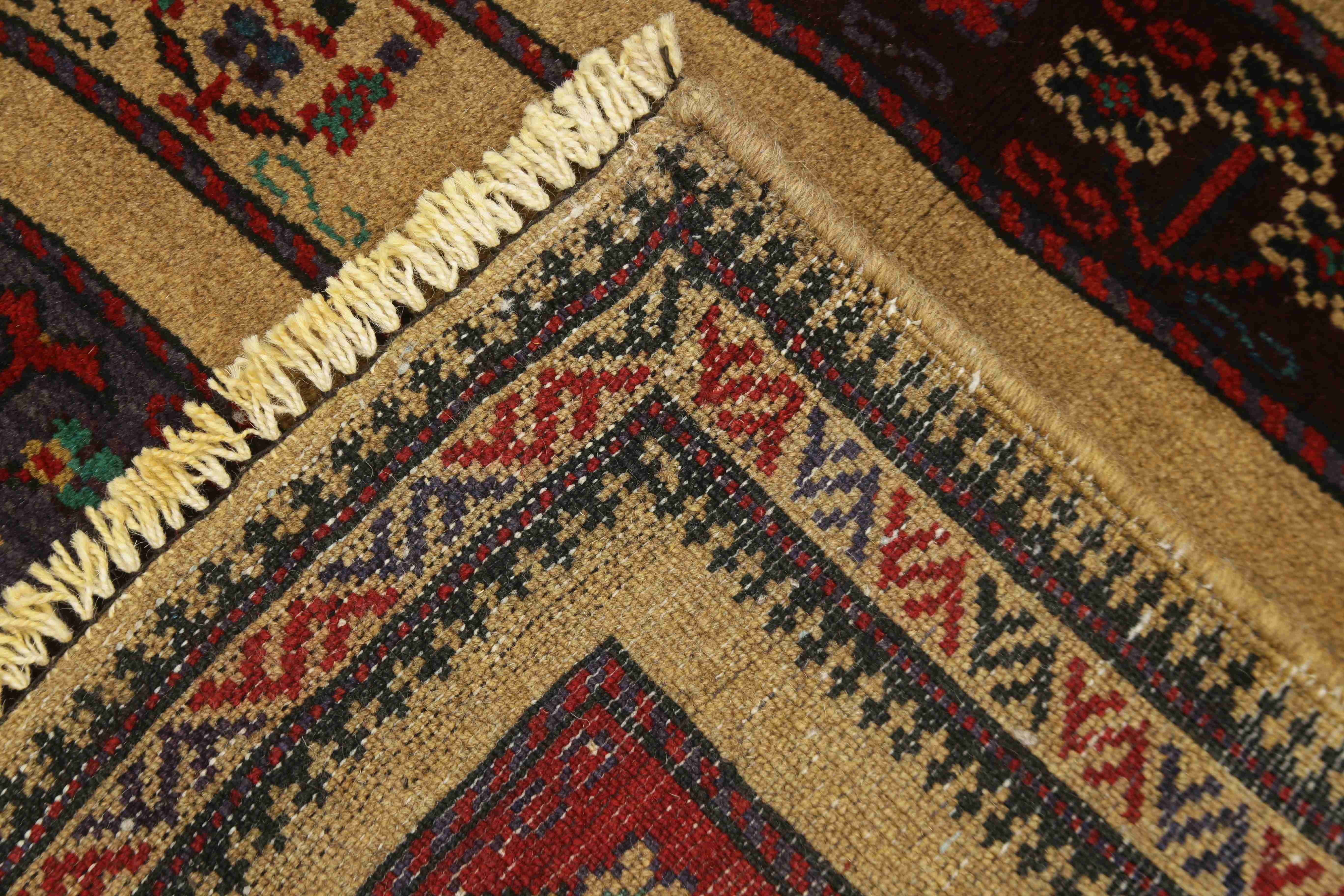 3' x 5' Natural Handmade Adraskan Baluchi Afghan Rug Rectangular