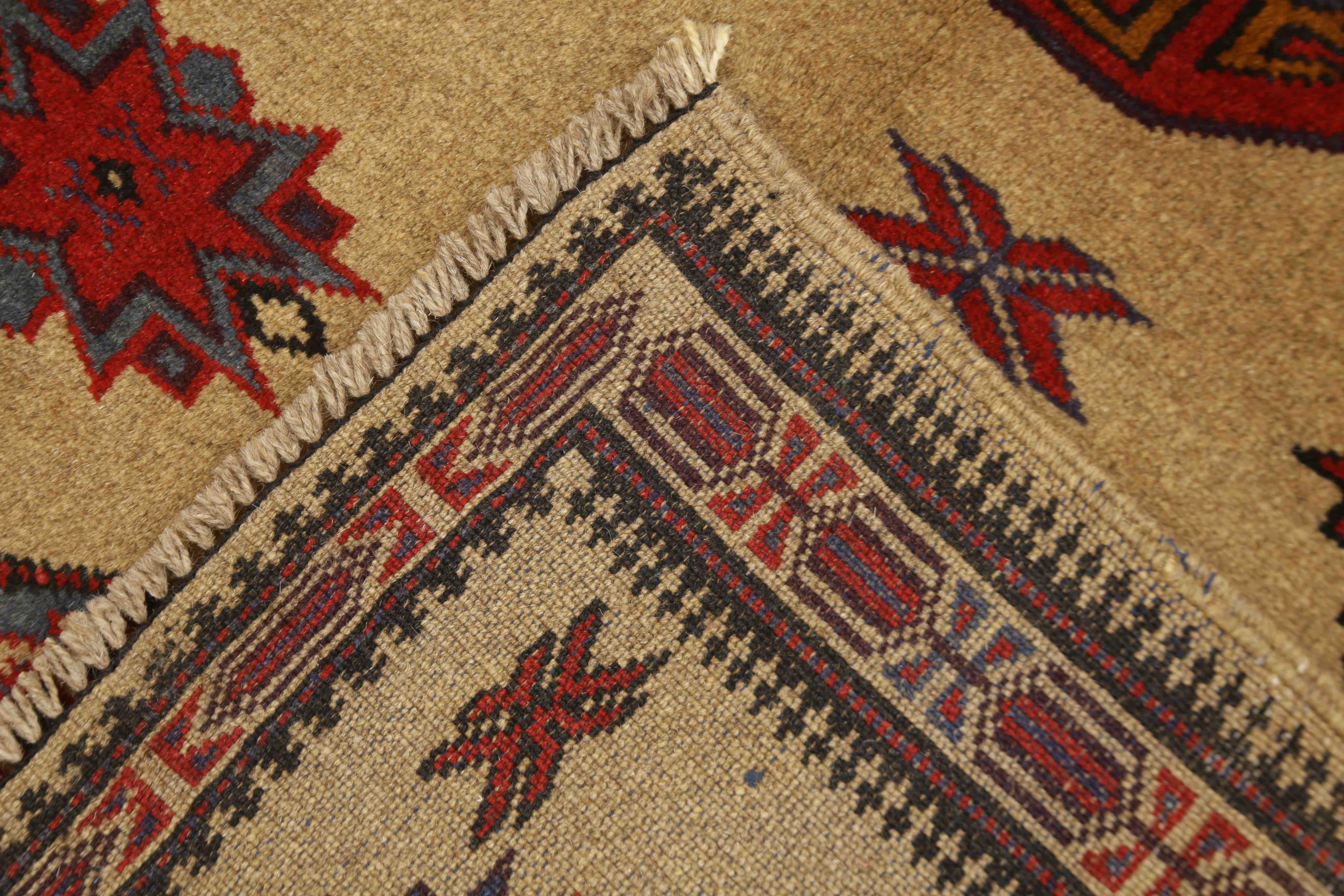 3' x 5' Natural Handmade Adraskan Baluchi Afghan Rug Rectangular
