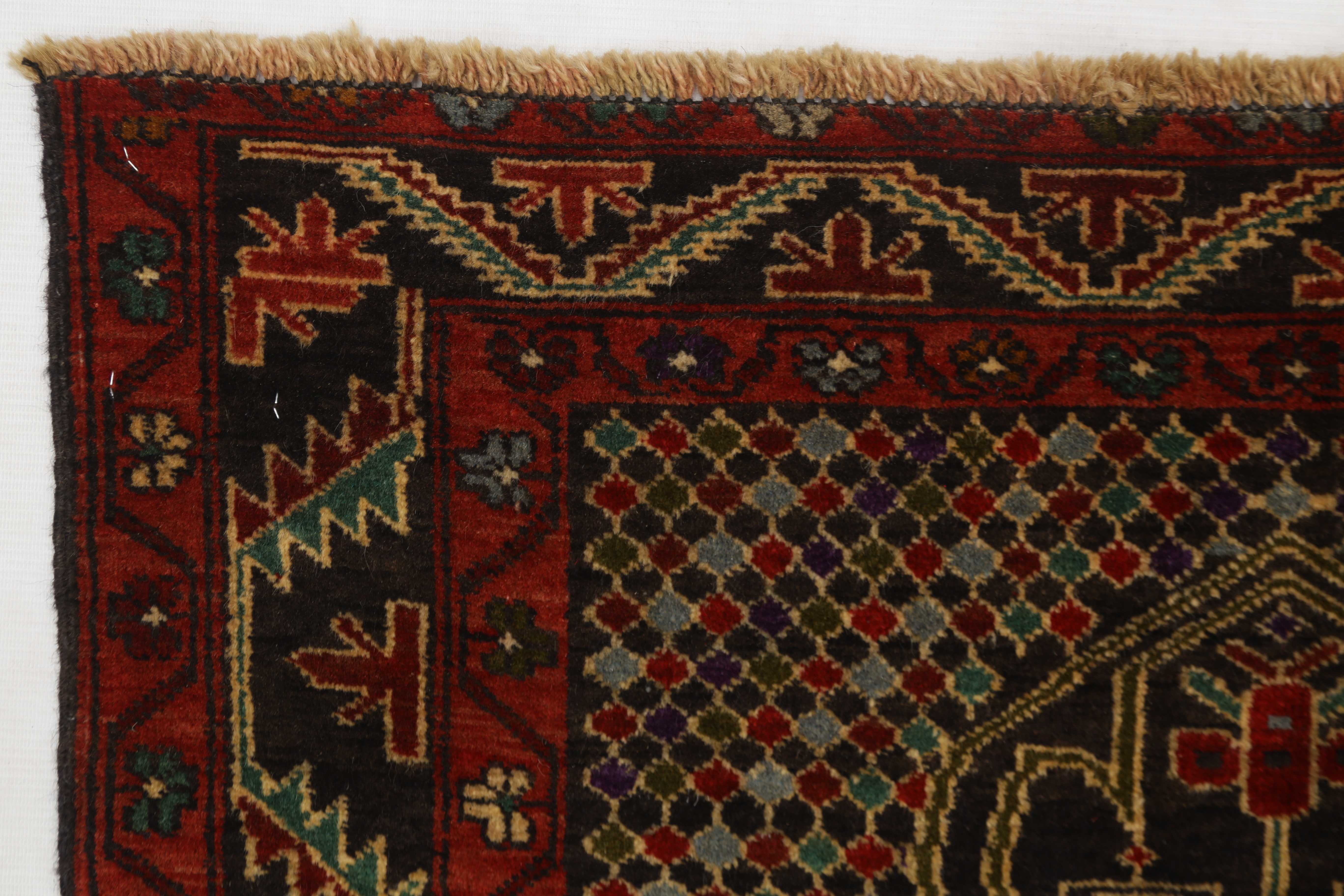 Handmade Prayer Afghan Rug