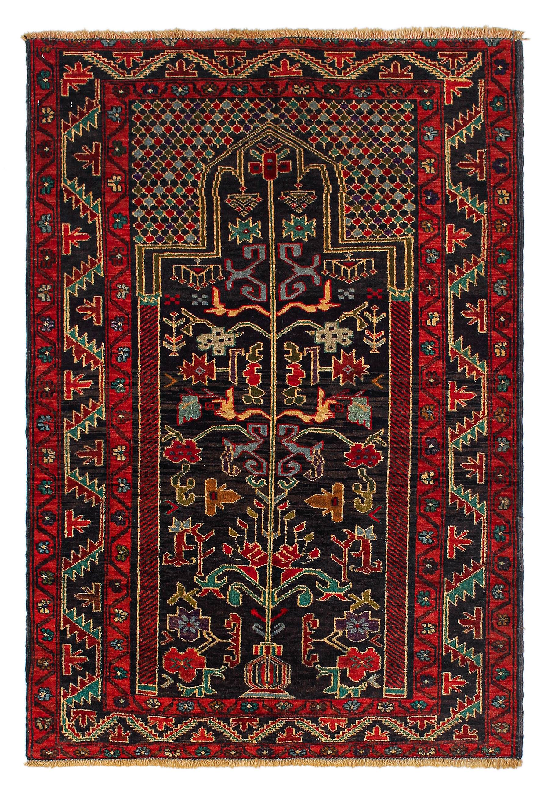 Handmade Prayer Afghan Rug