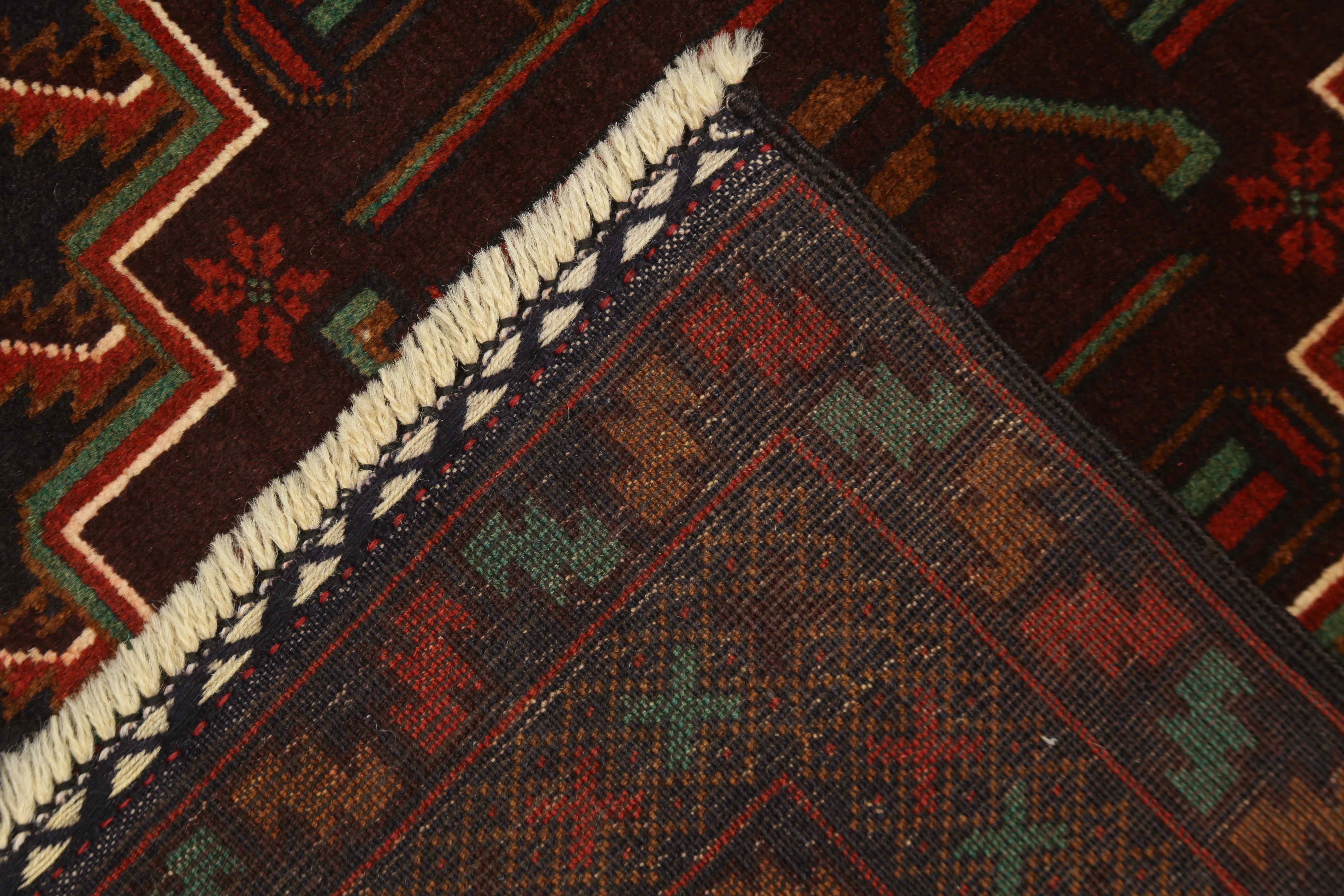 3' X 5' Blue Handmade Adraskan Baluchi Afghan Rug Rectangular