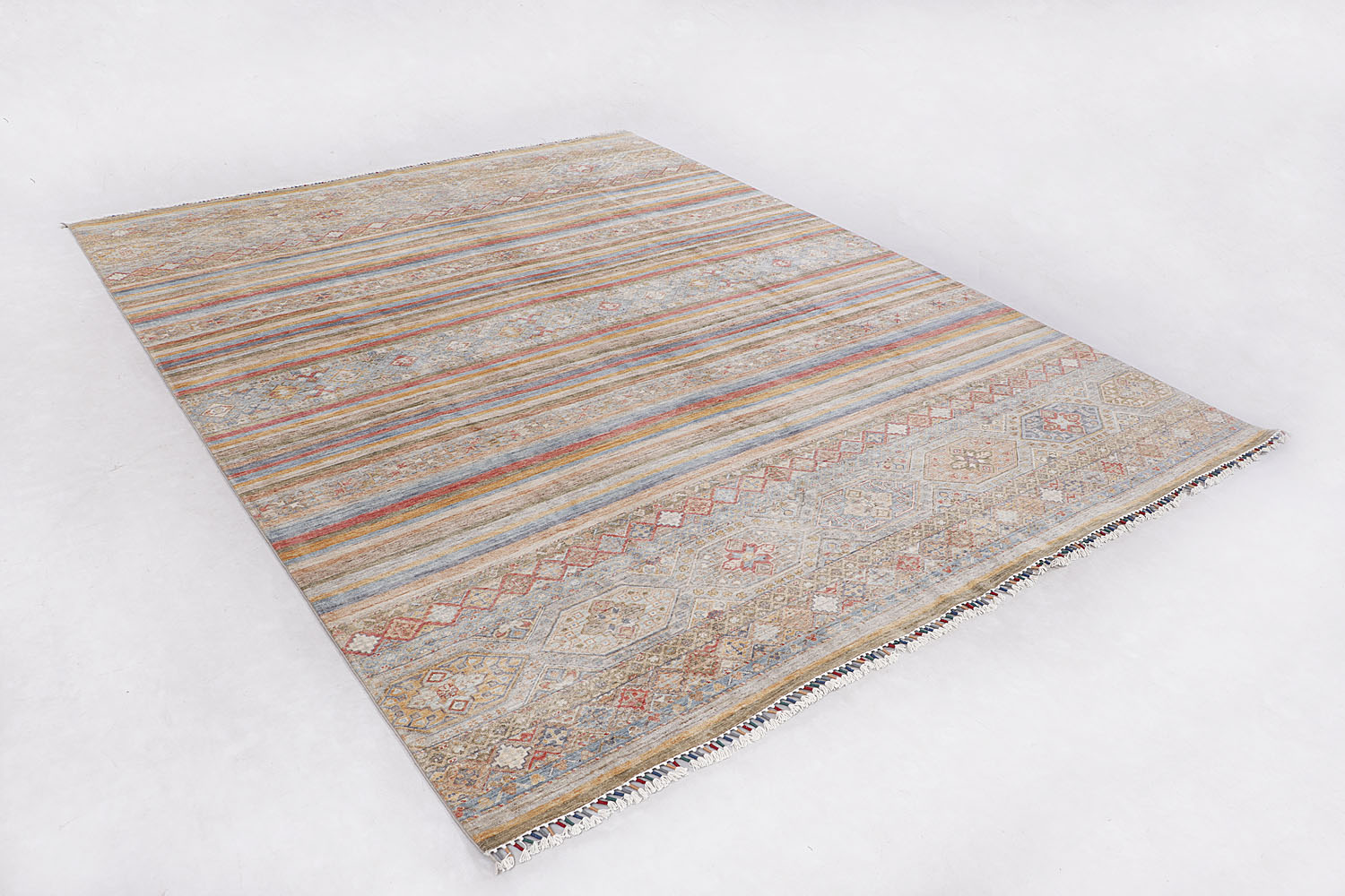 Sultani Persian Hand Knotted Wool Rug Multicolor 9' x 12'