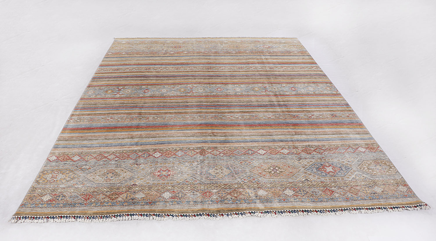 Sultani Persian Hand Knotted Wool Rug Multicolor 9' x 12'