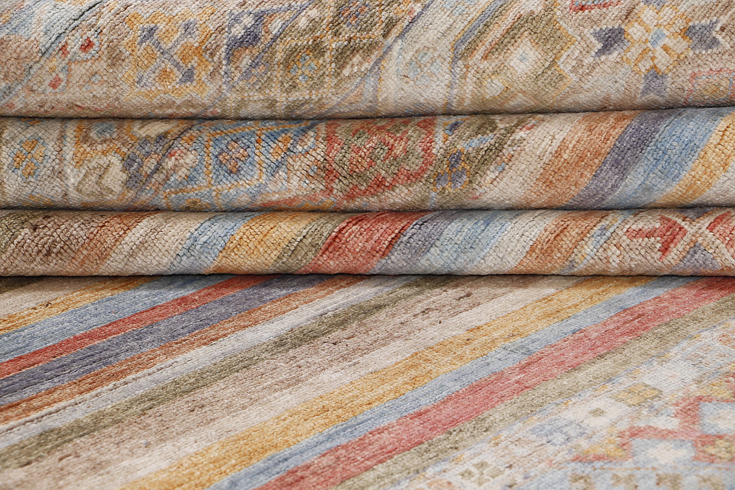 Sultani Persian Hand Knotted Wool Rug Multicolor 9' x 12'
