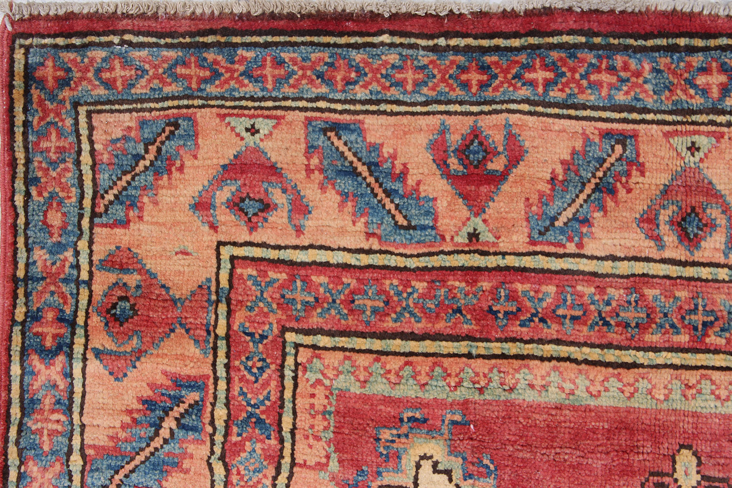 3' x 5' Red Handmade KAZAK Rug Rectangular