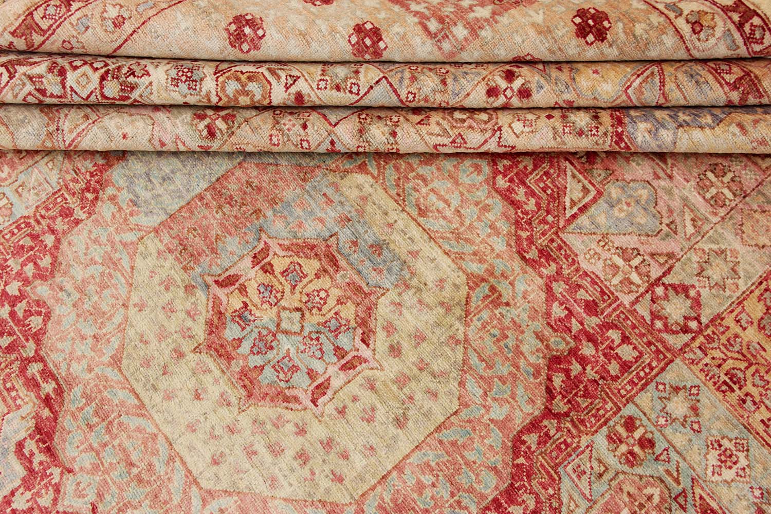 Mamluk Persian Hand Knotted Wool Rug Multicolor 10' x 13'