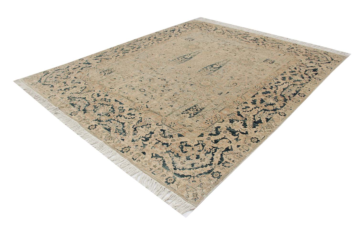 Mamluk Persian Hand Knotted Wool Rug Gray 8' x 10'