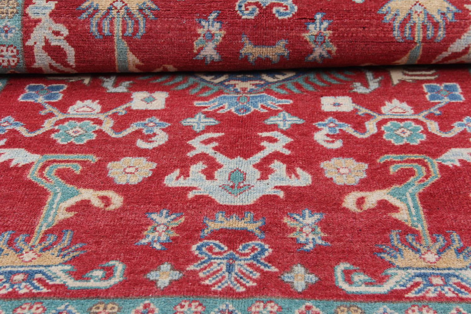 3' X 5' Red Handmade KAZAK Rug Rectangular
