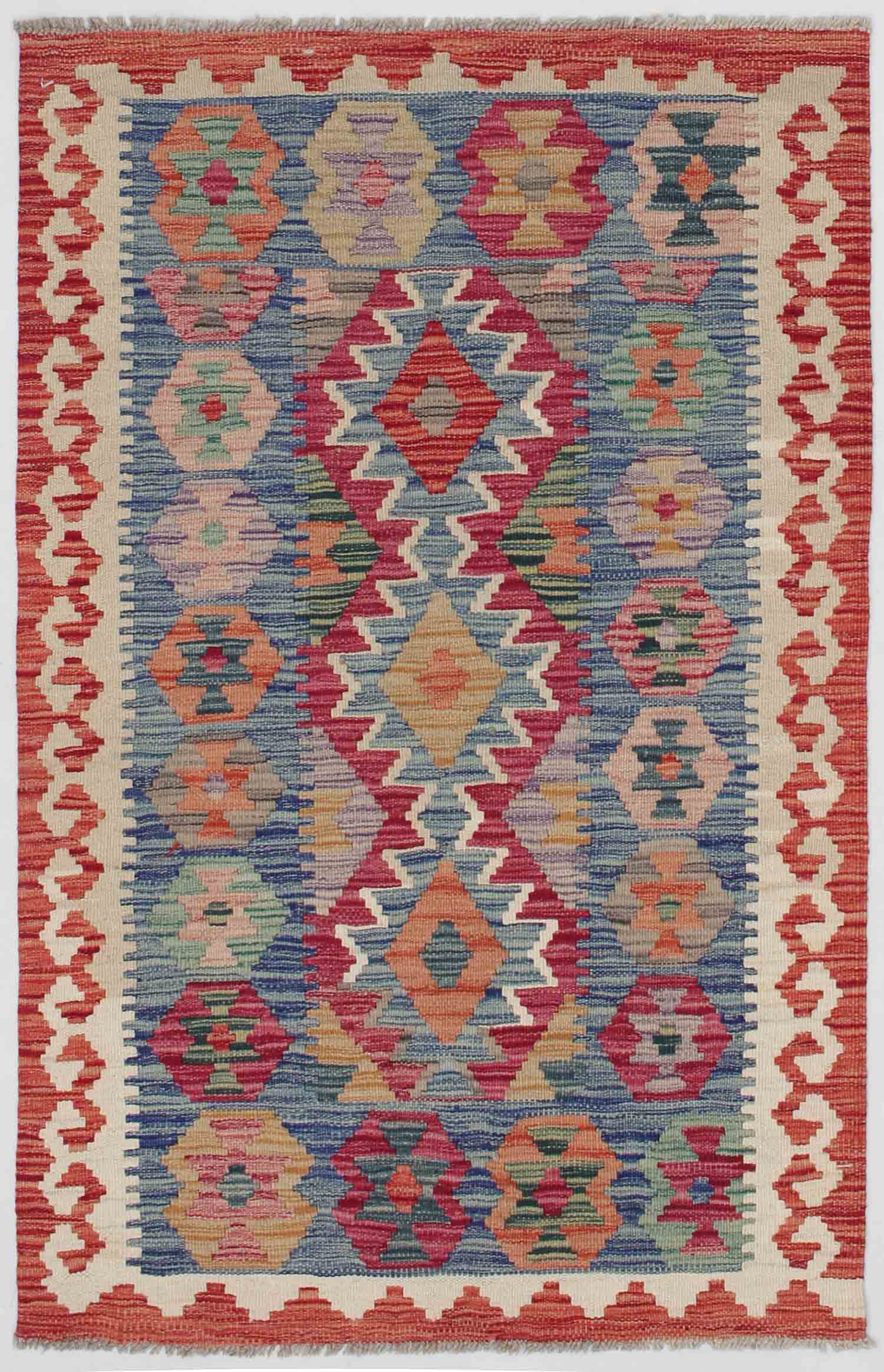 3' x 5' Multy Handmade Veggie Dye Kilim Rug Rectangular