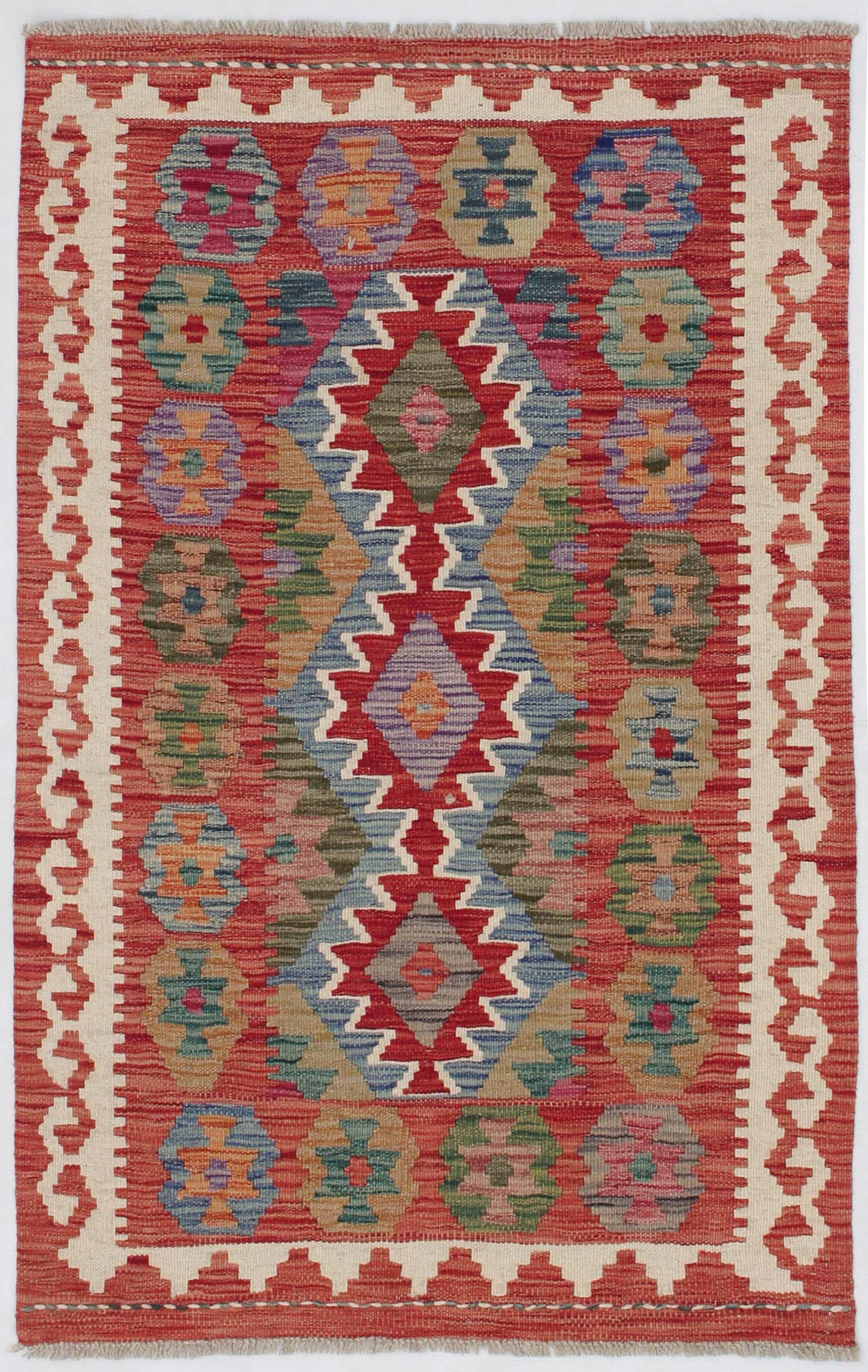 3' x 5' Multy Handmade Veggie Dye Kilim Rug Rectangular