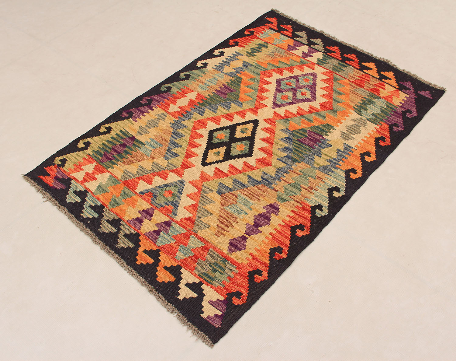 3' X 4' Multy Handmade Veggie Dye Kilim Rug Rectangular