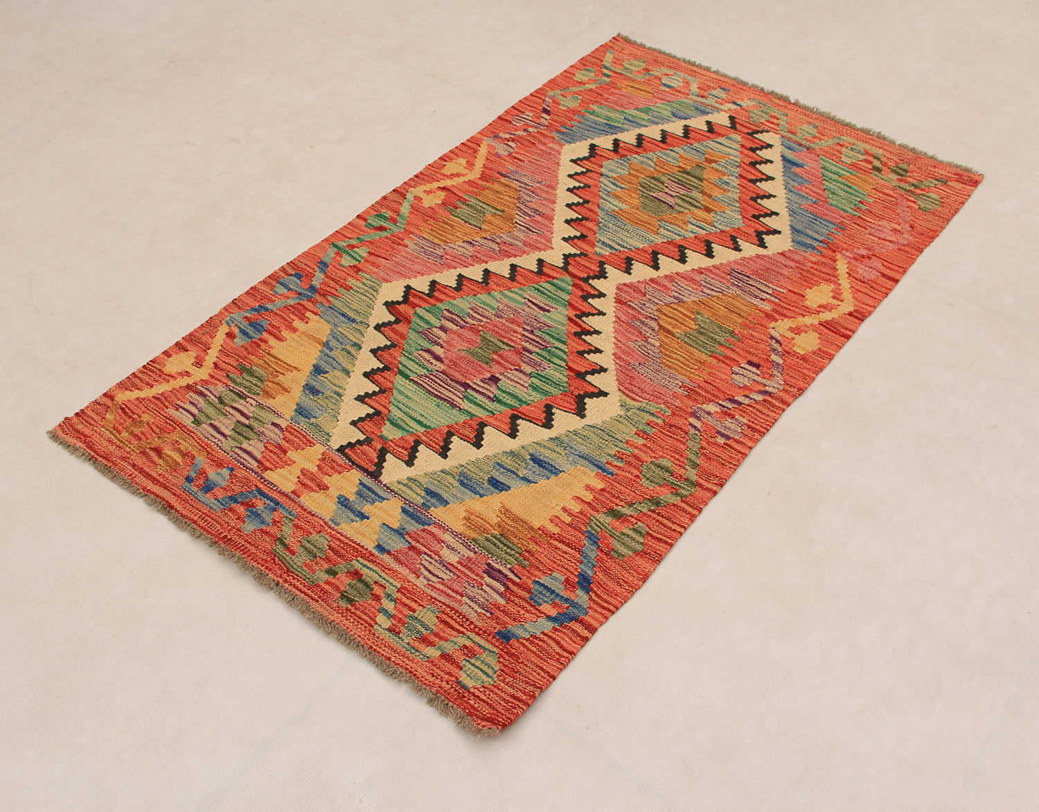 3' x 5' Multy Handmade Veggie Dye Kilim Rug Rectangular