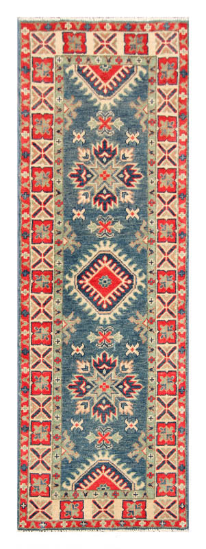 Blue Handmade KAZAK Rug Runner