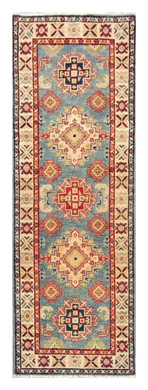 Blue Handmade KAZAK Rug Runner