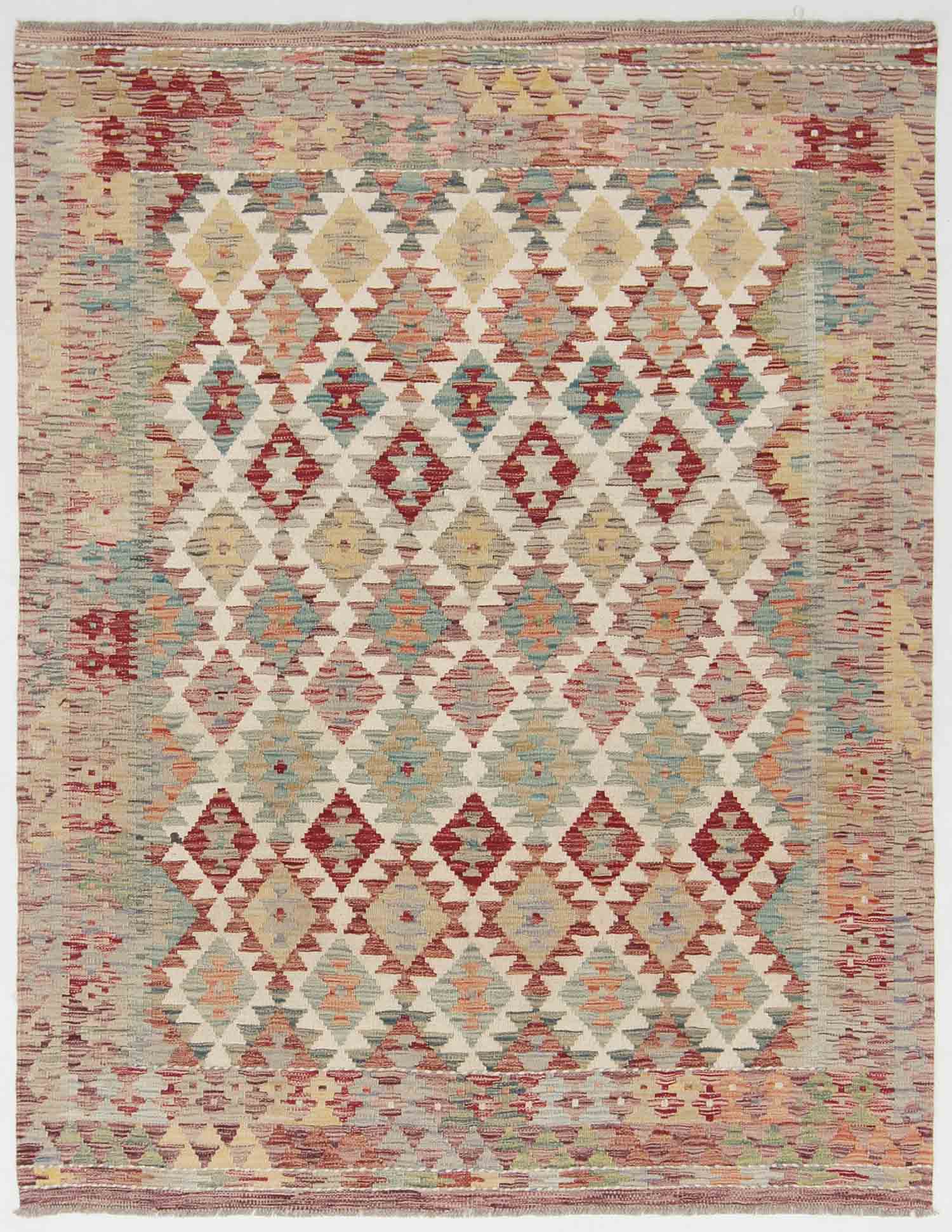 4' 6" x 6' 6 Multy Handmade Veggie Dye Kilim Rug Rectangular