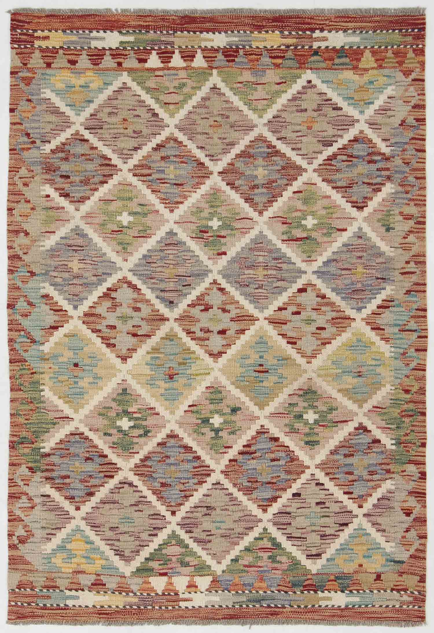 3' X 5' Multy Handmade Veggie Dye Kilim Rug Rectangular