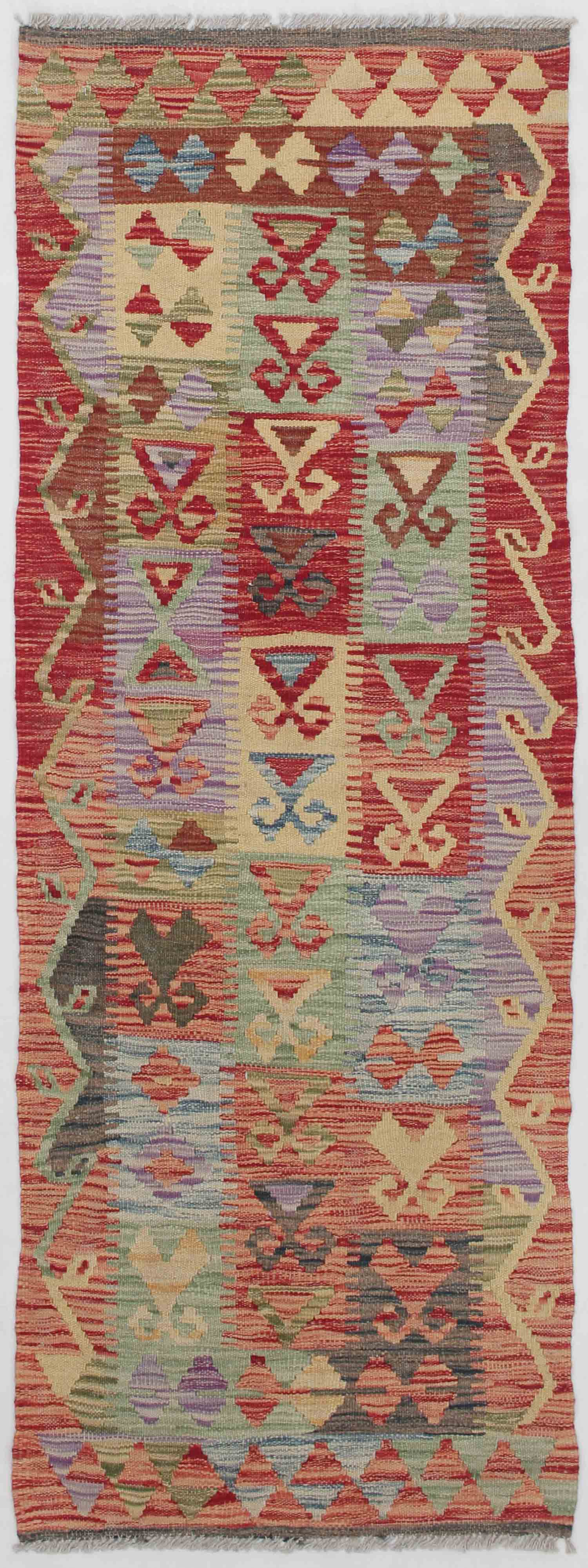 Multy Handmade Veggie Dye Kilim Rug Runner